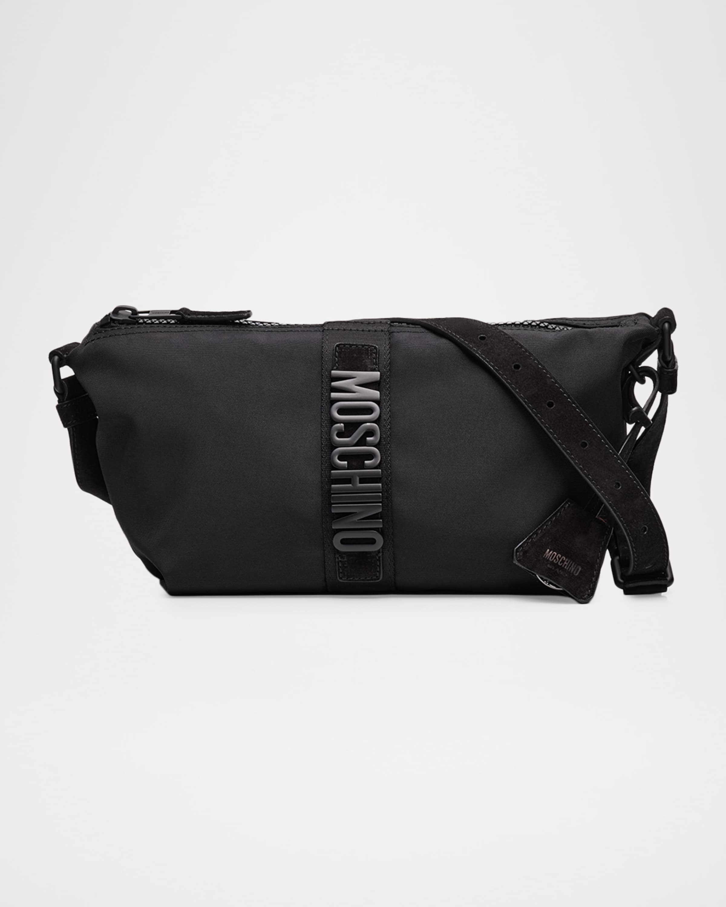 Moschino Men's Canvas Crossbody Bag | Neiman Marcus