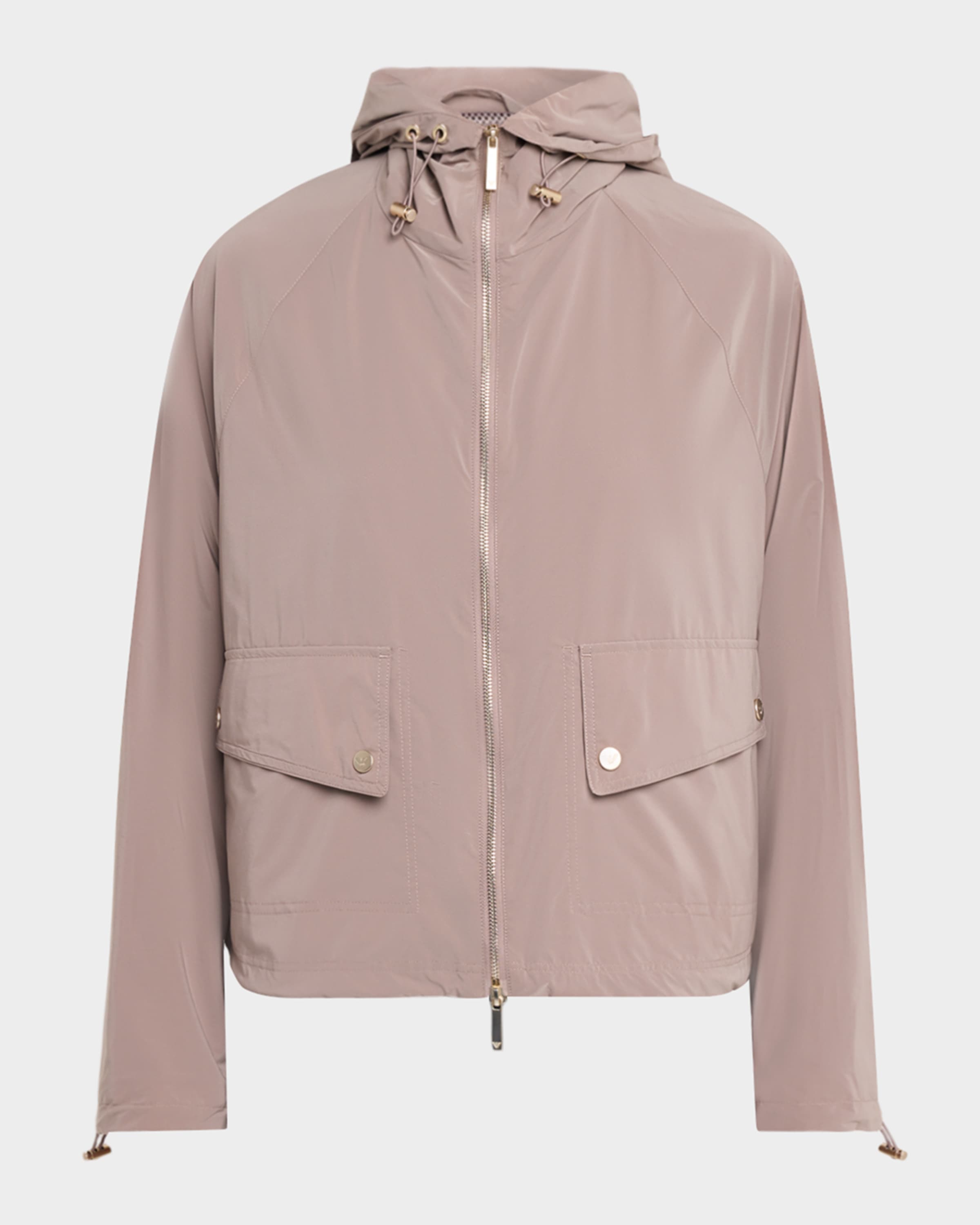 Emporio Armani Hooded Full-Zip Blouson Nylon Jacket | Neiman Marcus