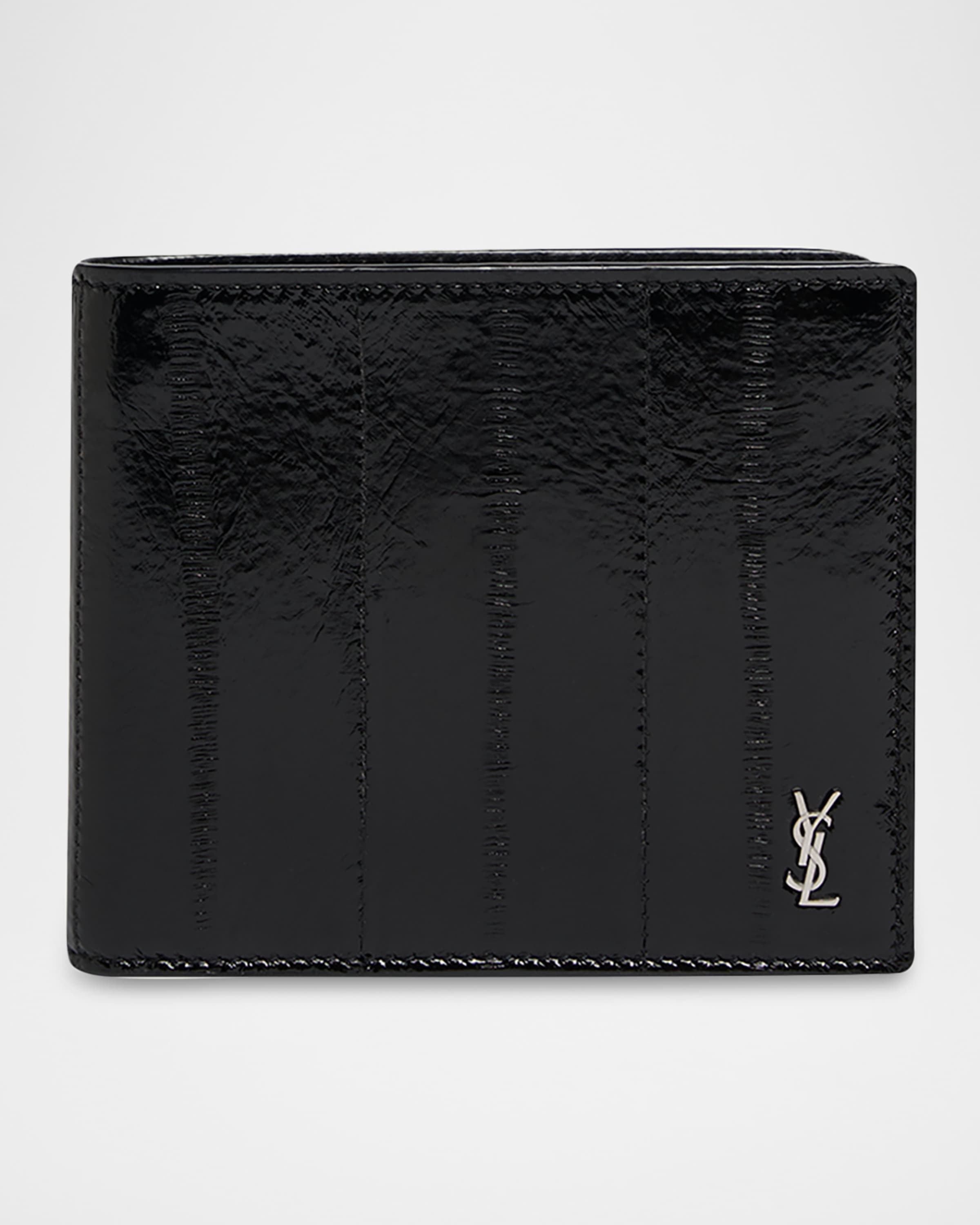 Saint Laurent Men's Tiny Cassandre Bi-Fold Wallet | Neiman Marcus