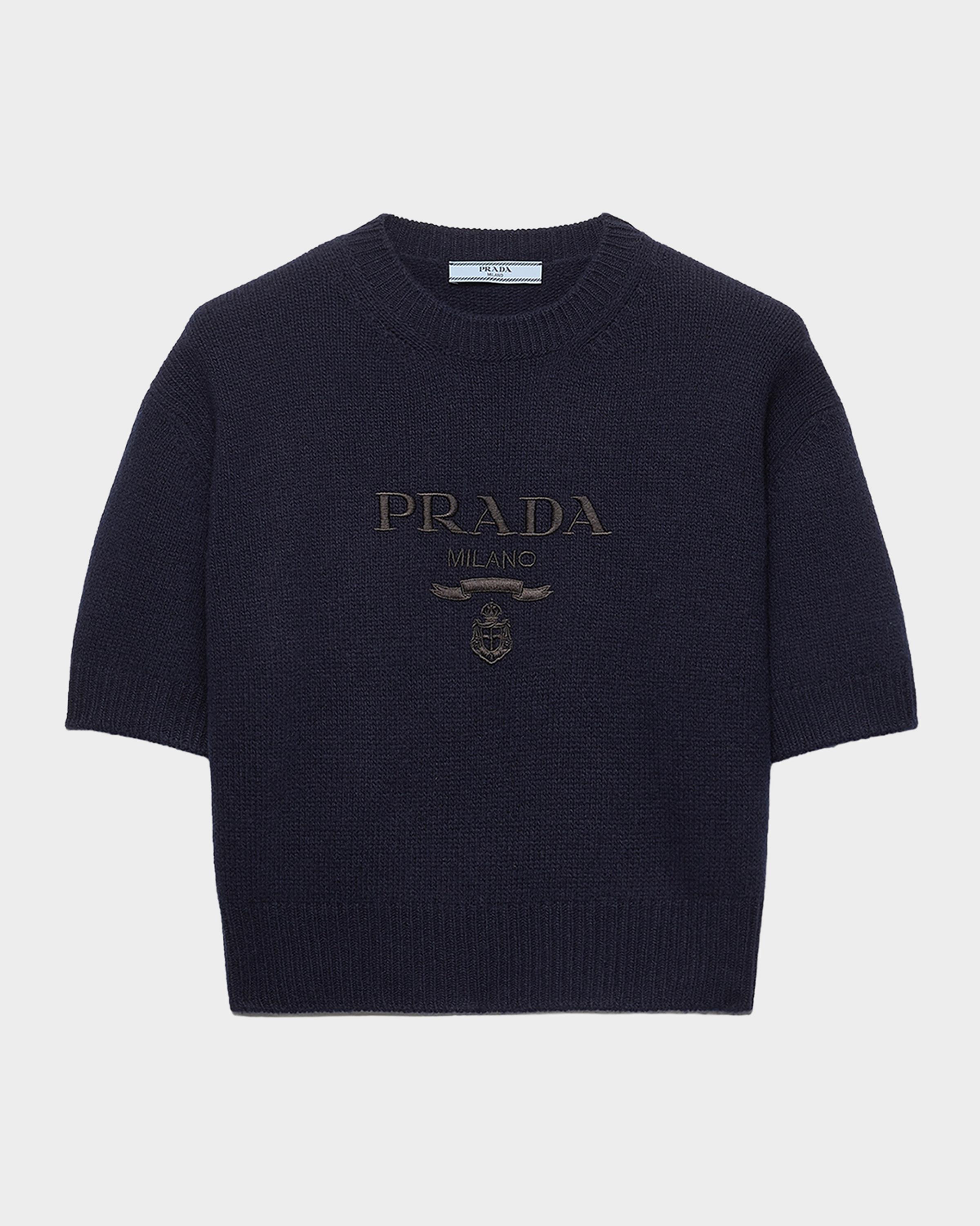 トップス Prada Wool Knit IT40 Prada Wool and Cashmere Logo Intarsia Crewneck Sweater | Neiman Marcus