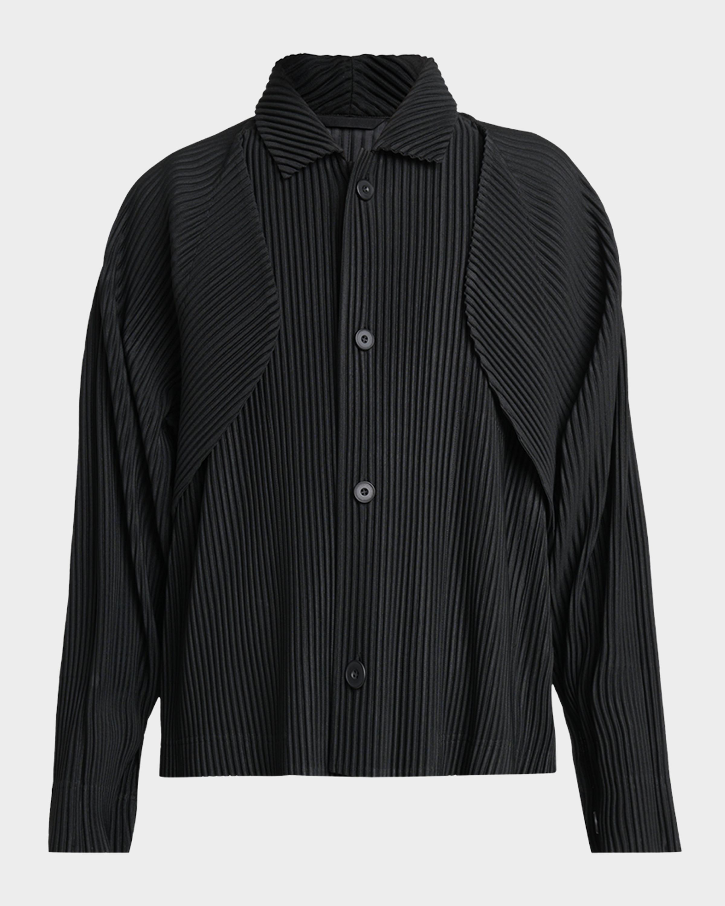 キズ　ELISETシャツ Homme Plissé Issey Miyake Men's Pleated Button-Down Shirt | Neiman