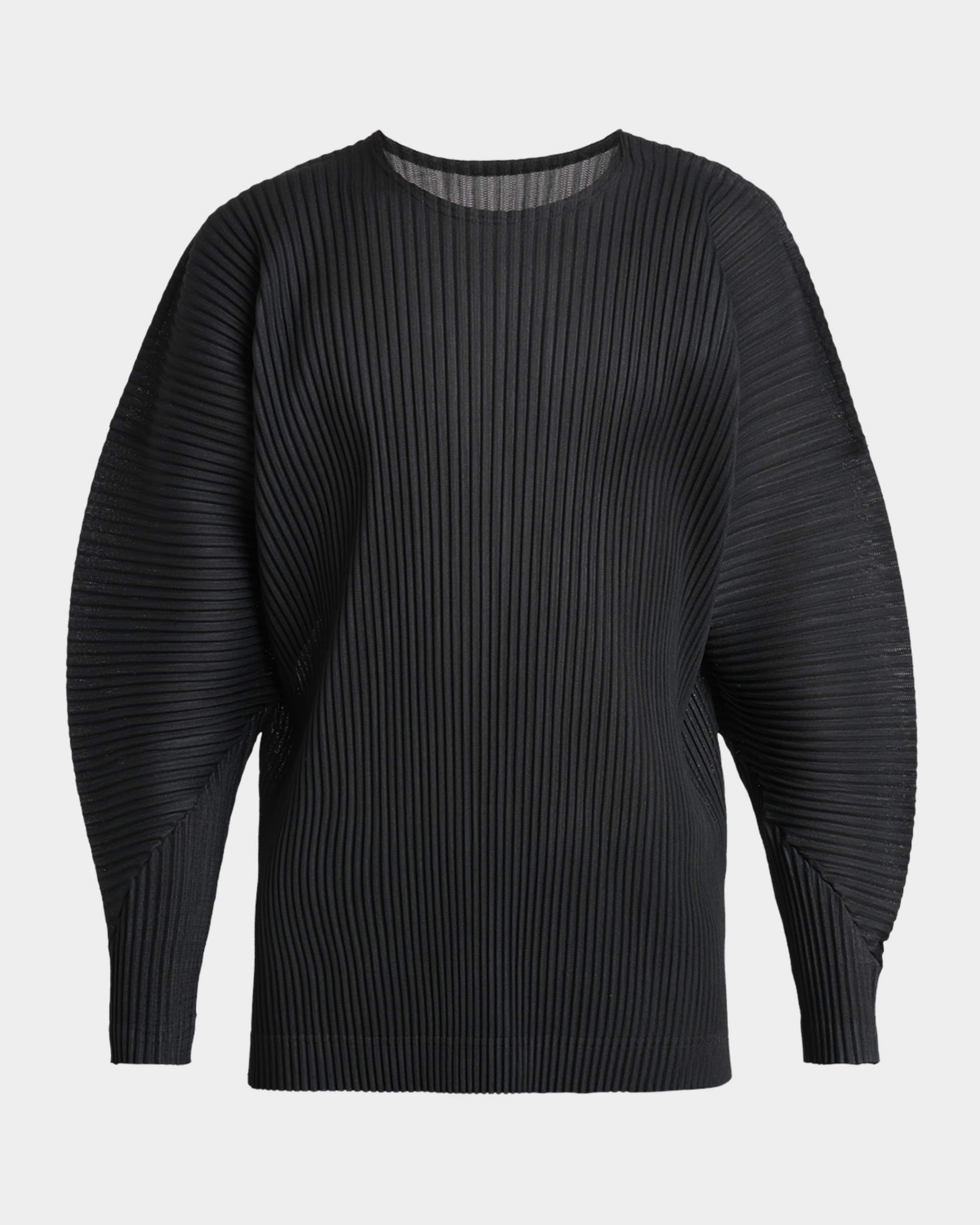 Homme Plisse Issey Miyake Men's Pleated Long-Sleeve Shirt | Neiman