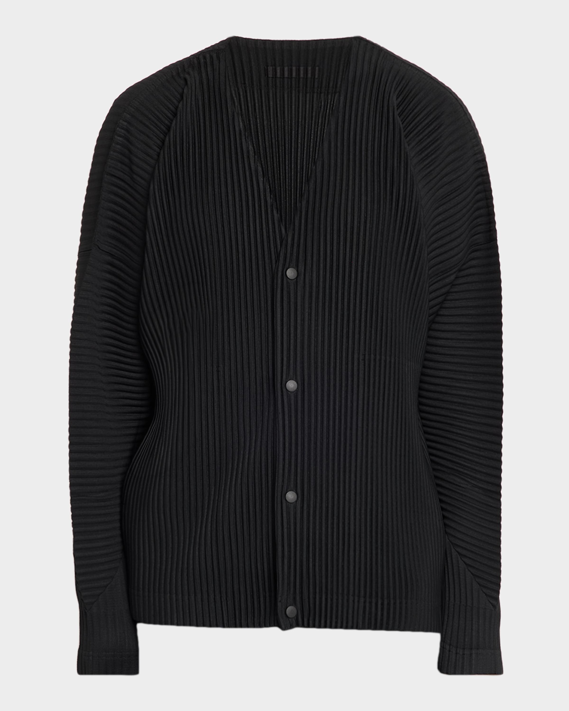 Homme Plissé Issey Miyake Men's Basics Pleated Cardigan | Neiman