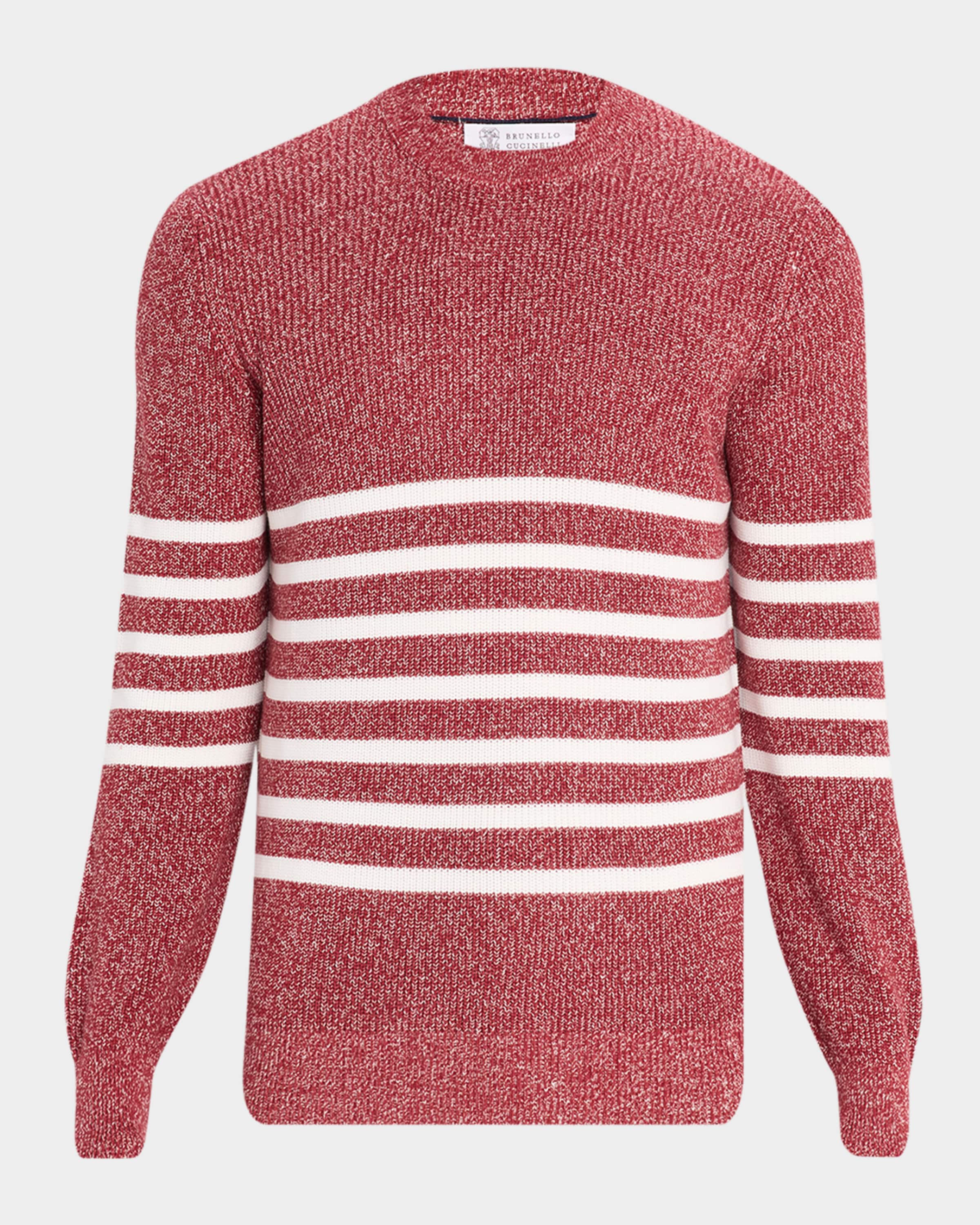 Brunello Cucinelli Men's Melange Crewneck Sweater | Neiman Marcus