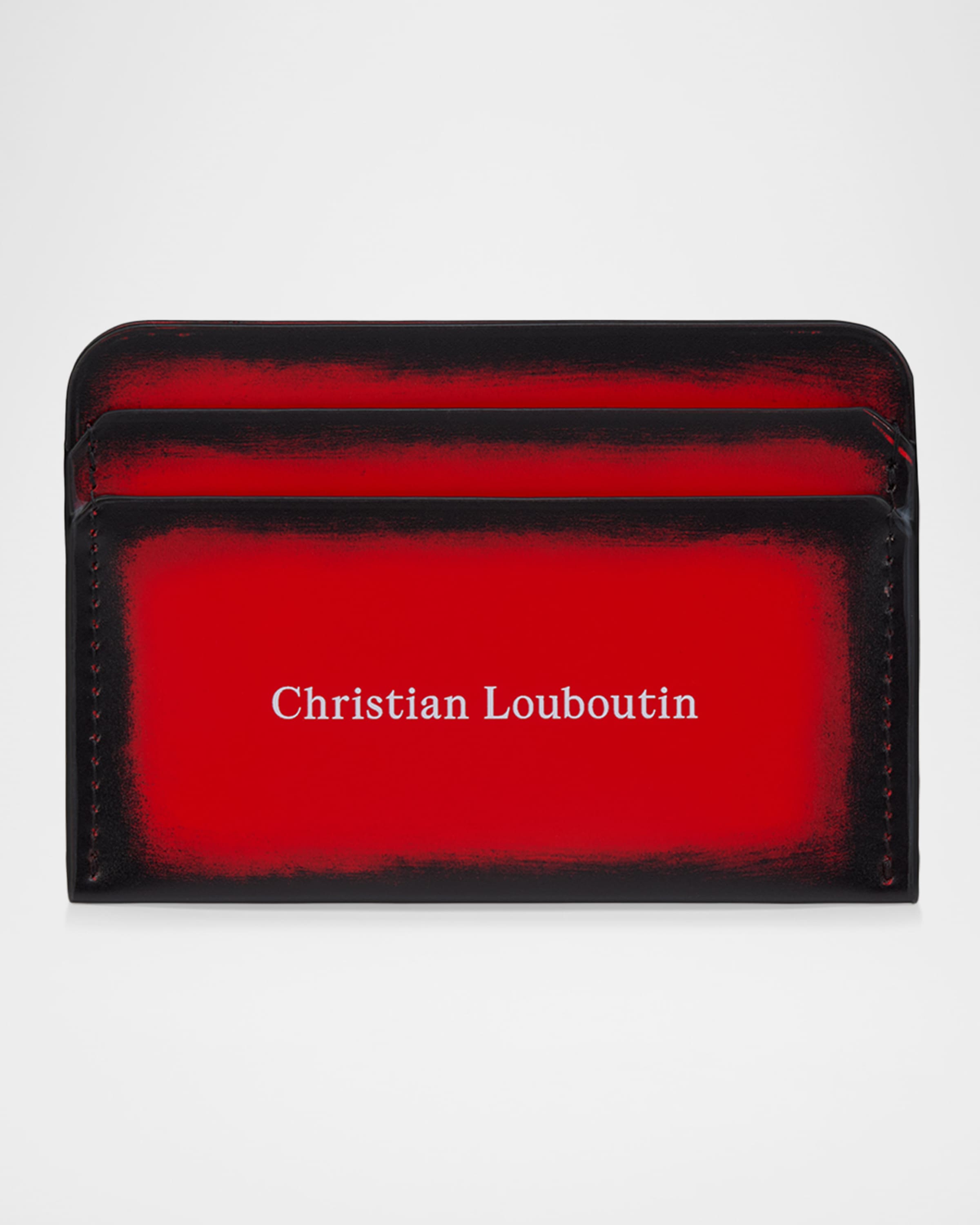 Christian Louboutin Men's Canopy Card Holder in Brushed Leather