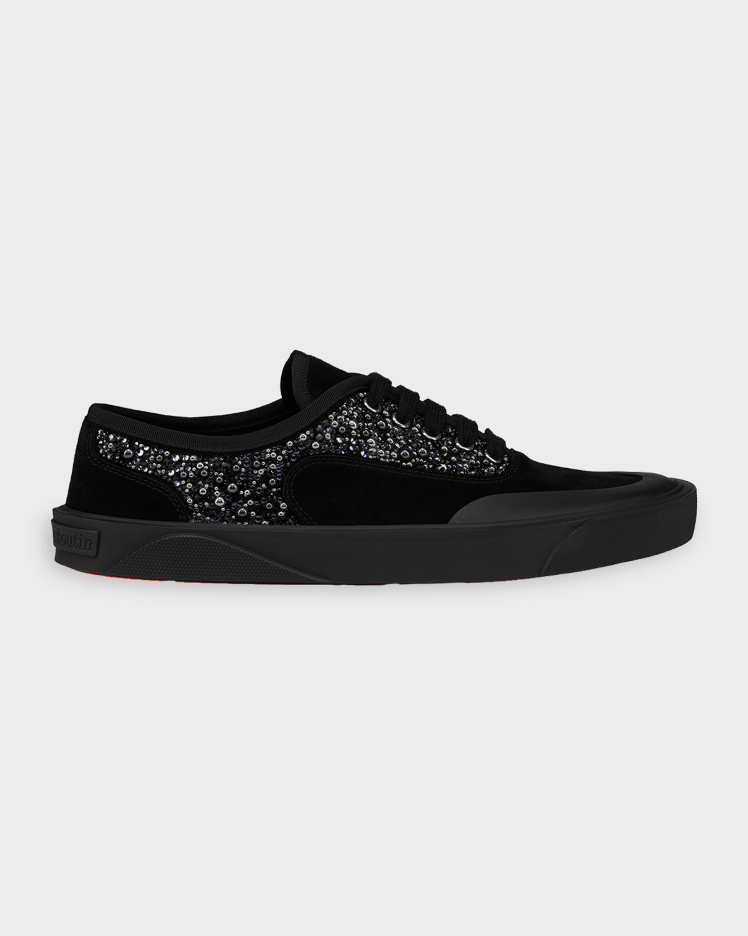 Christian Louboutin Men's Tactical Skate Red Sole Low-Top Sneakers