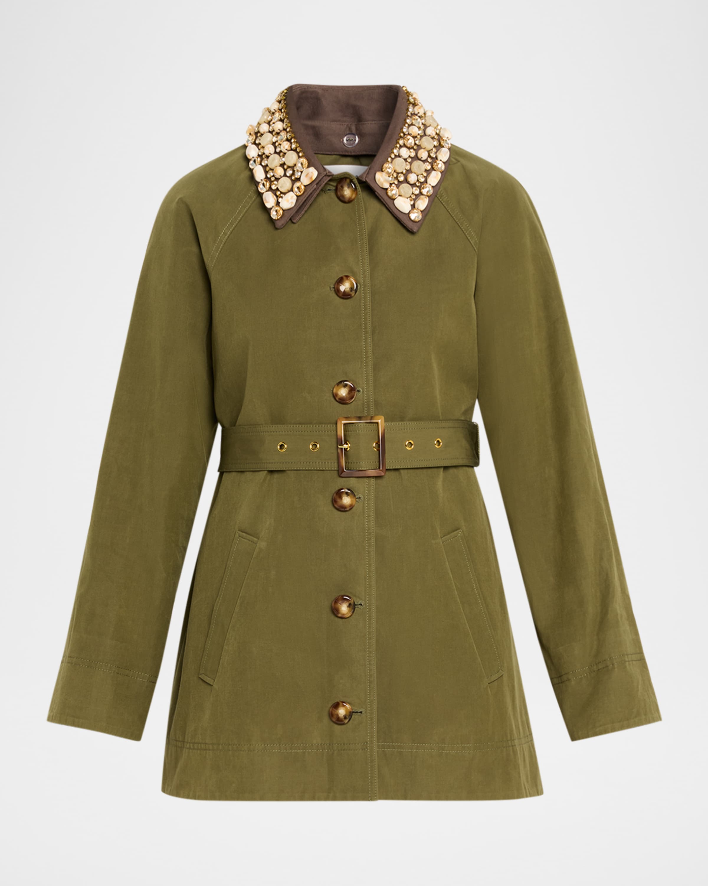 Pearl Diver Mels drive-in スタジャン　　ロカビリー Veronica Beard Langham Dickey Coat with Removable Collar | Neiman