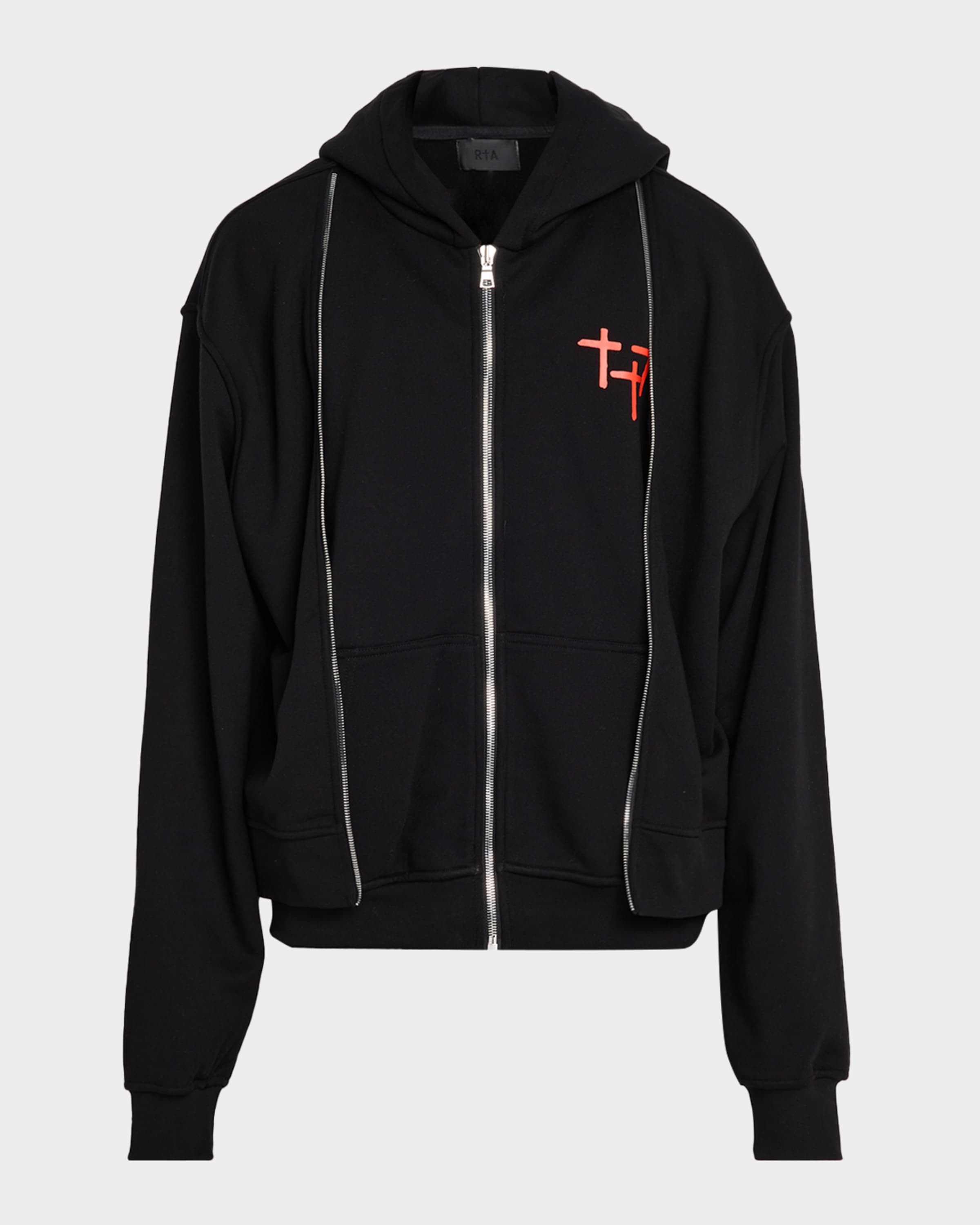 RTA Men's Ren Planetary Layered Zip Hoodie | Neiman Marcus
