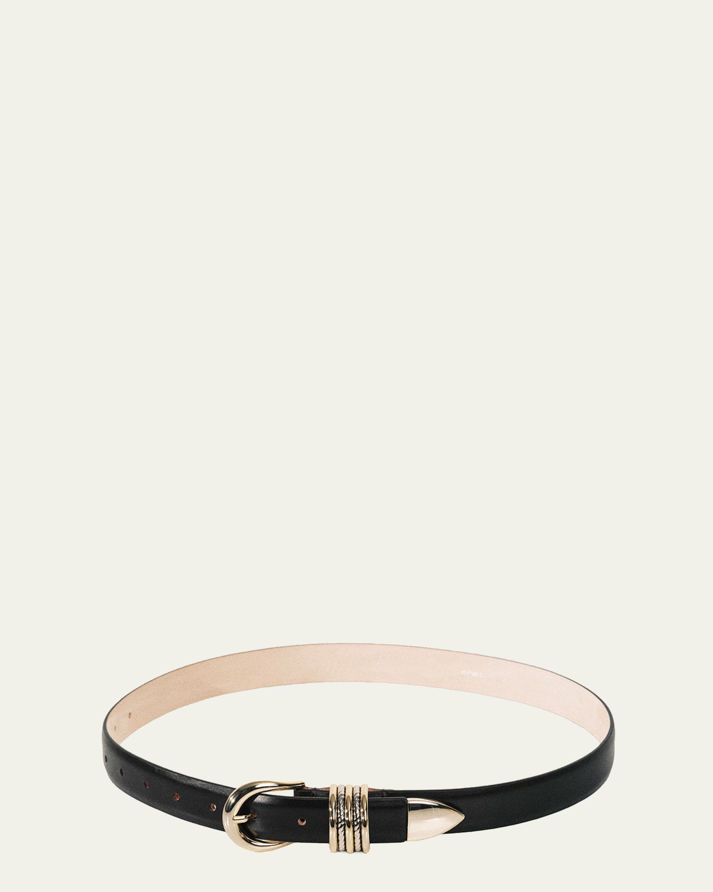 Dehanche Hollyhock Mixed Metal Leather Belt | Neiman Marcus