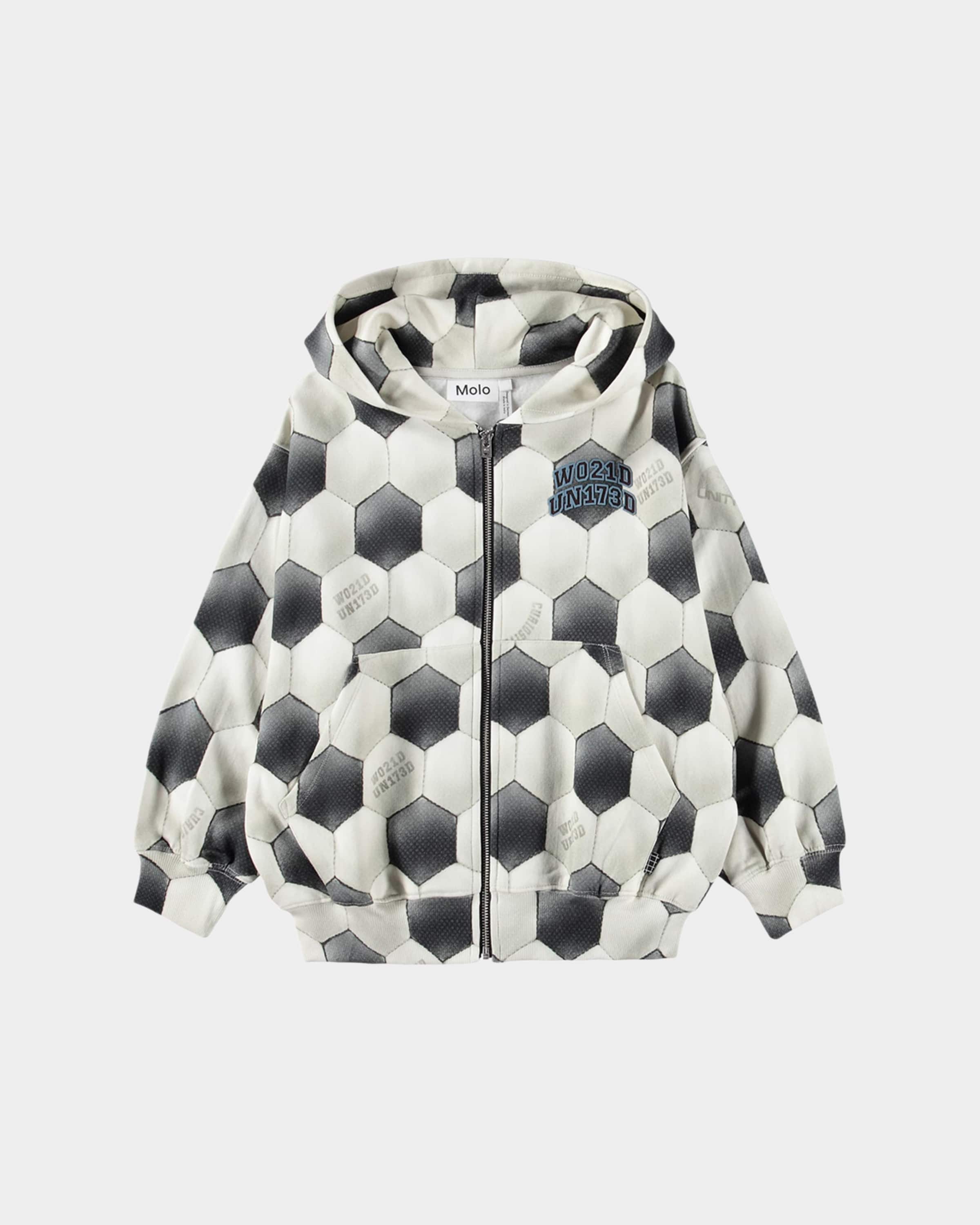 Molo Boy's Mazz Football Noise Zip-Up Hoodie, Size 8-12 | Neiman
