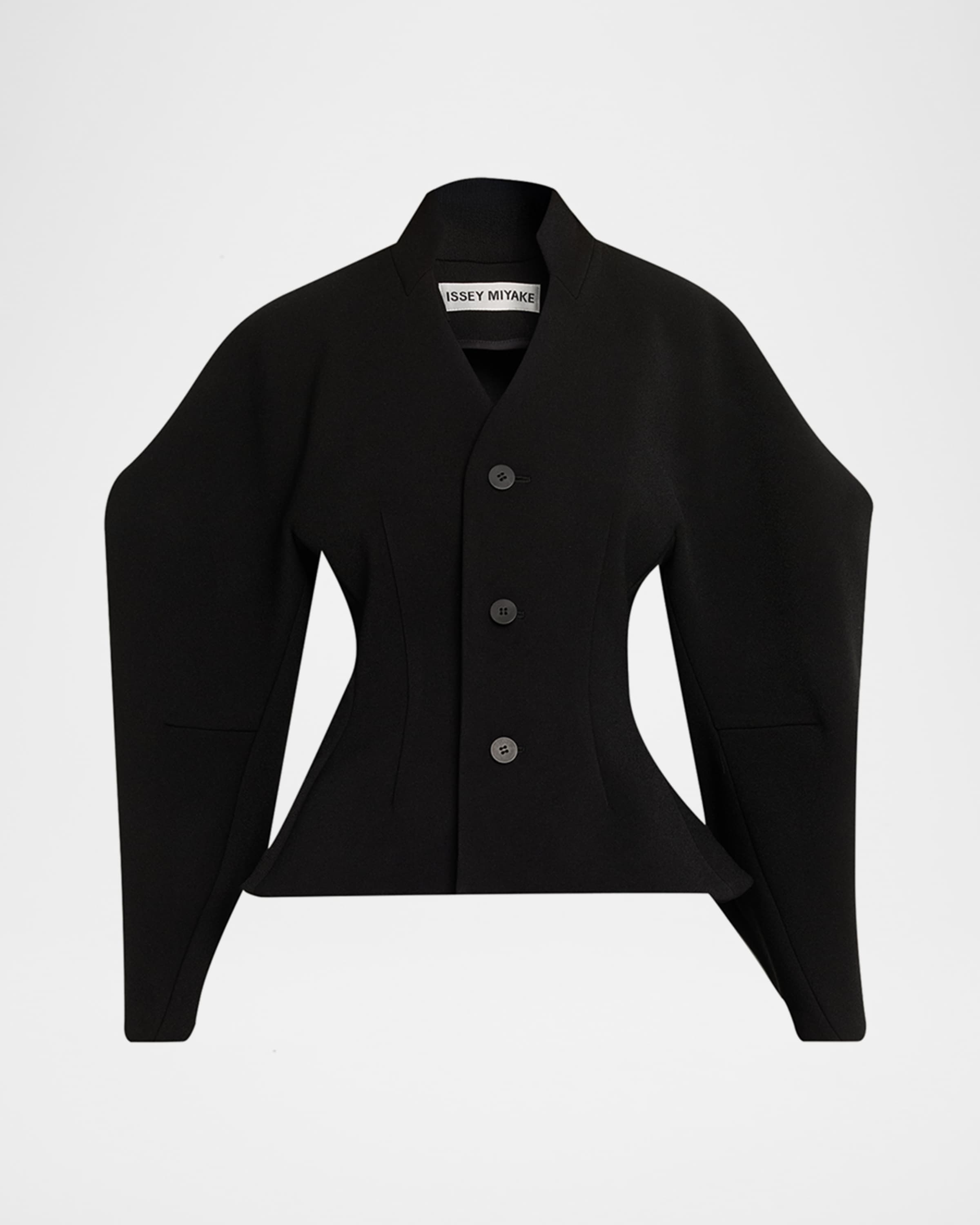 Issey Miyake Single-Breasted Sculpted Arms Jacket | Neiman Marcus