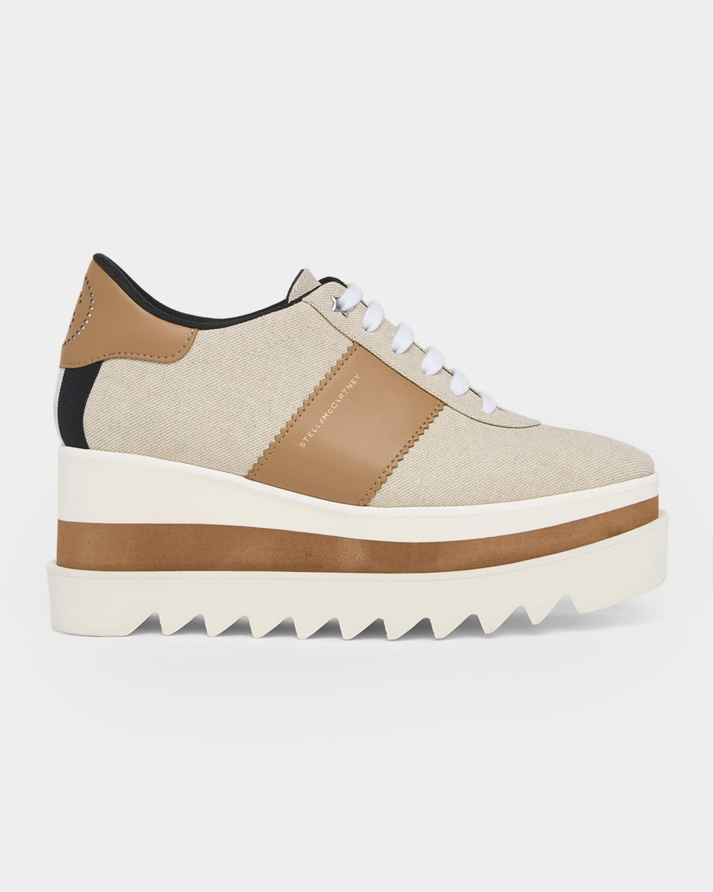 Stella McCartney 80mm Sneak-Elyse Canvas Platform Sneakers