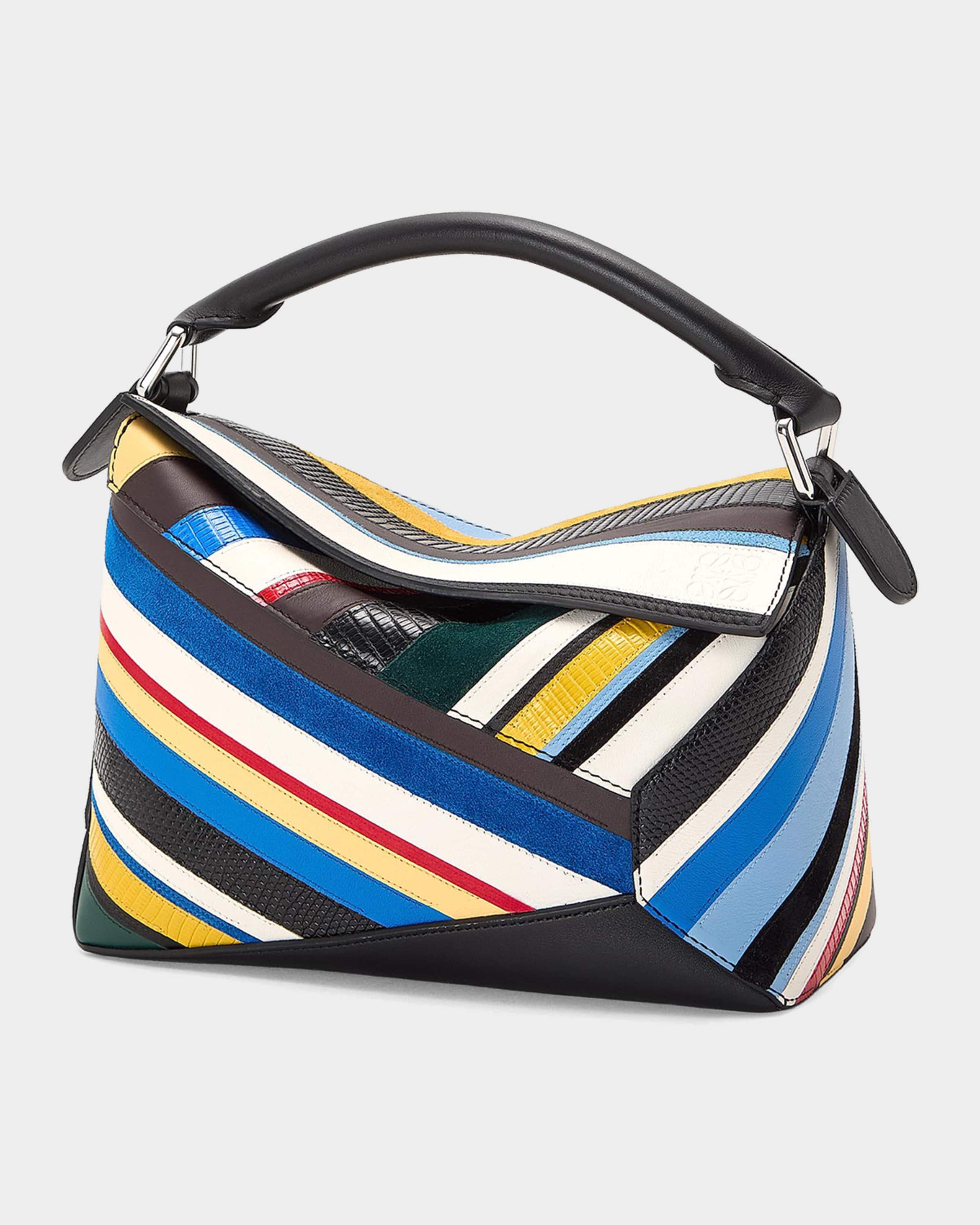 Loewe Puzzle Edge Small Top-Handle Bag in Mixed Leather | Neiman