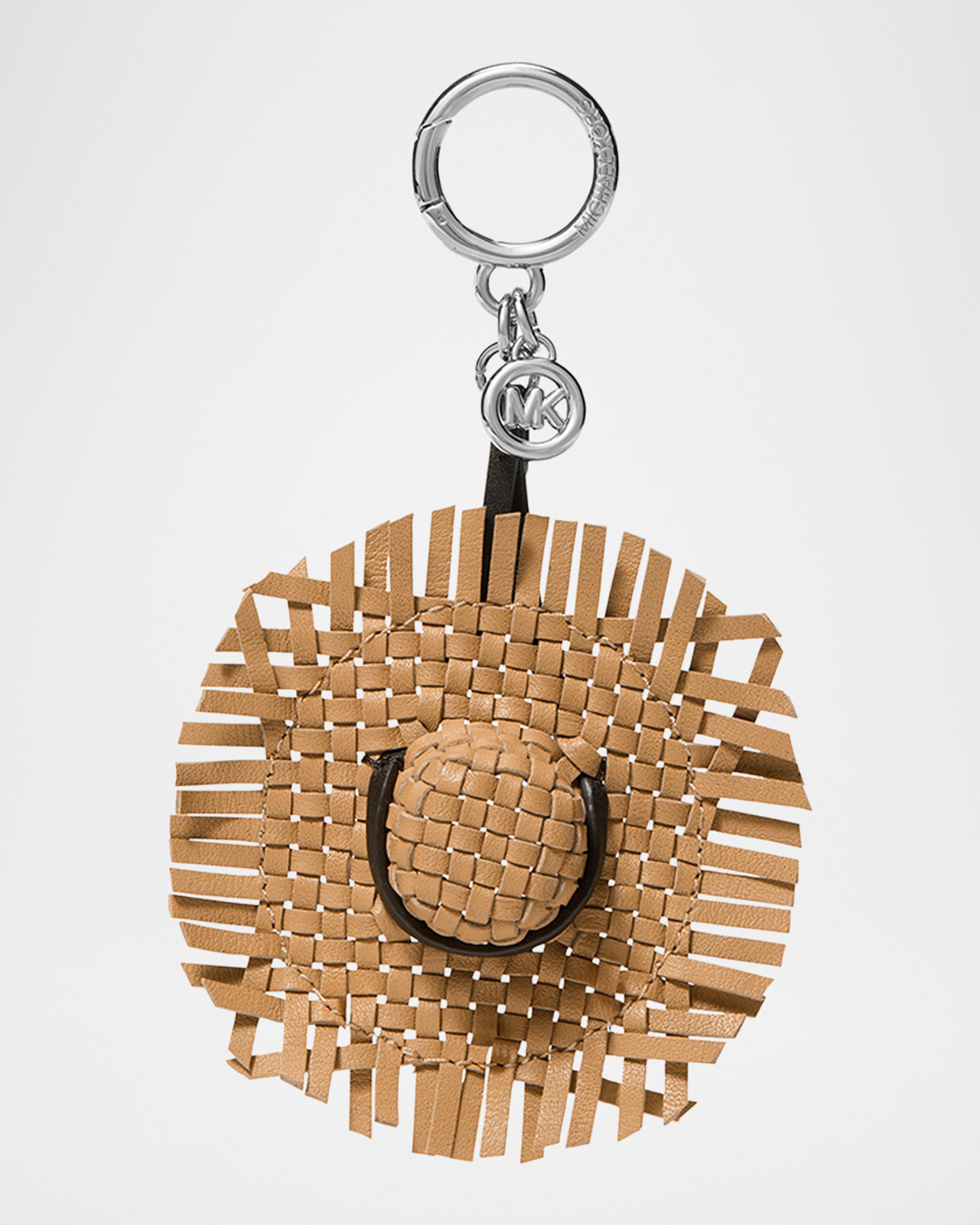 MICHAEL Michael Kors Leather Woven Hat Bag Charm | Neiman Marcus