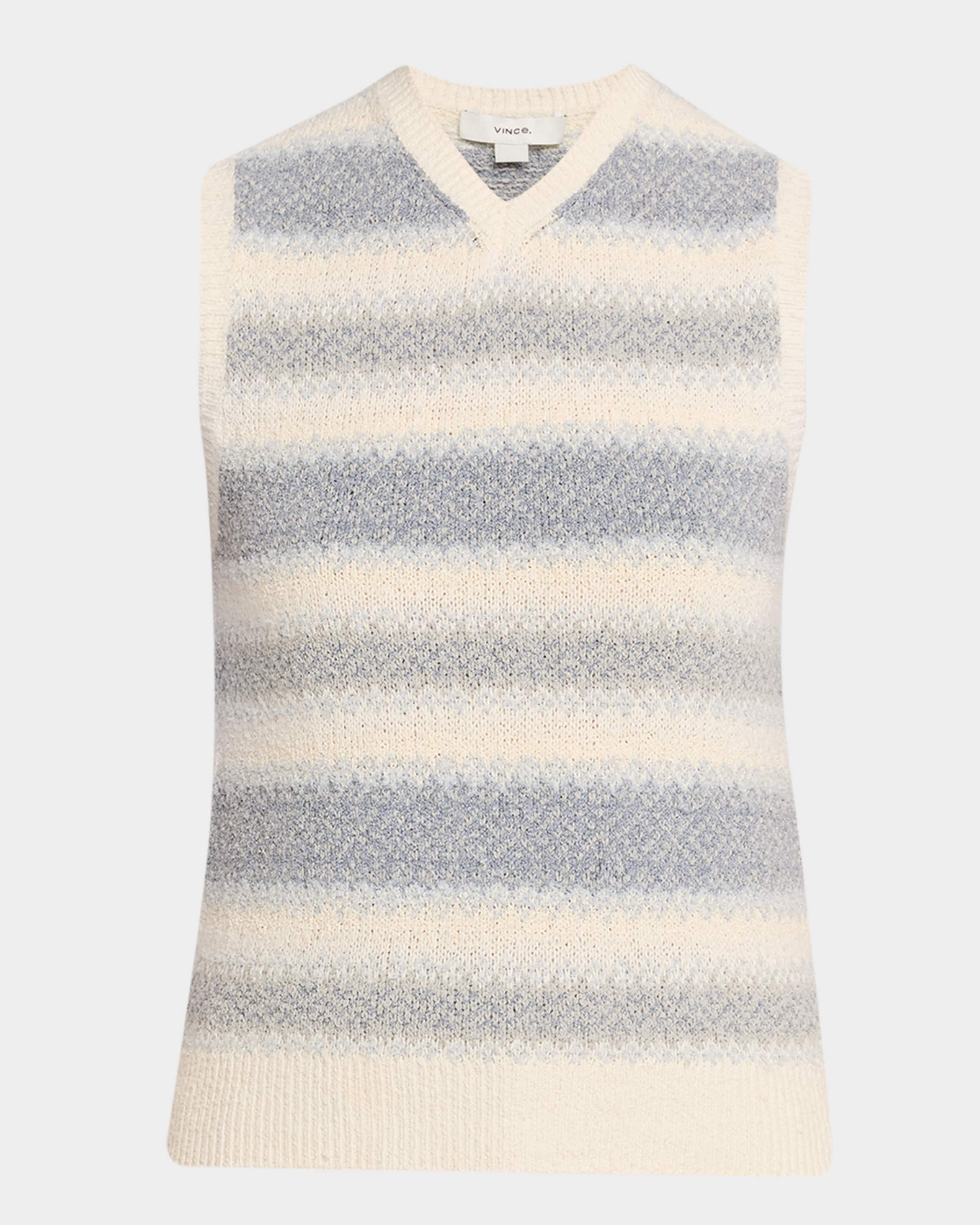 Vince V-Neck Knit Summer Sweater Vest | Neiman Marcus