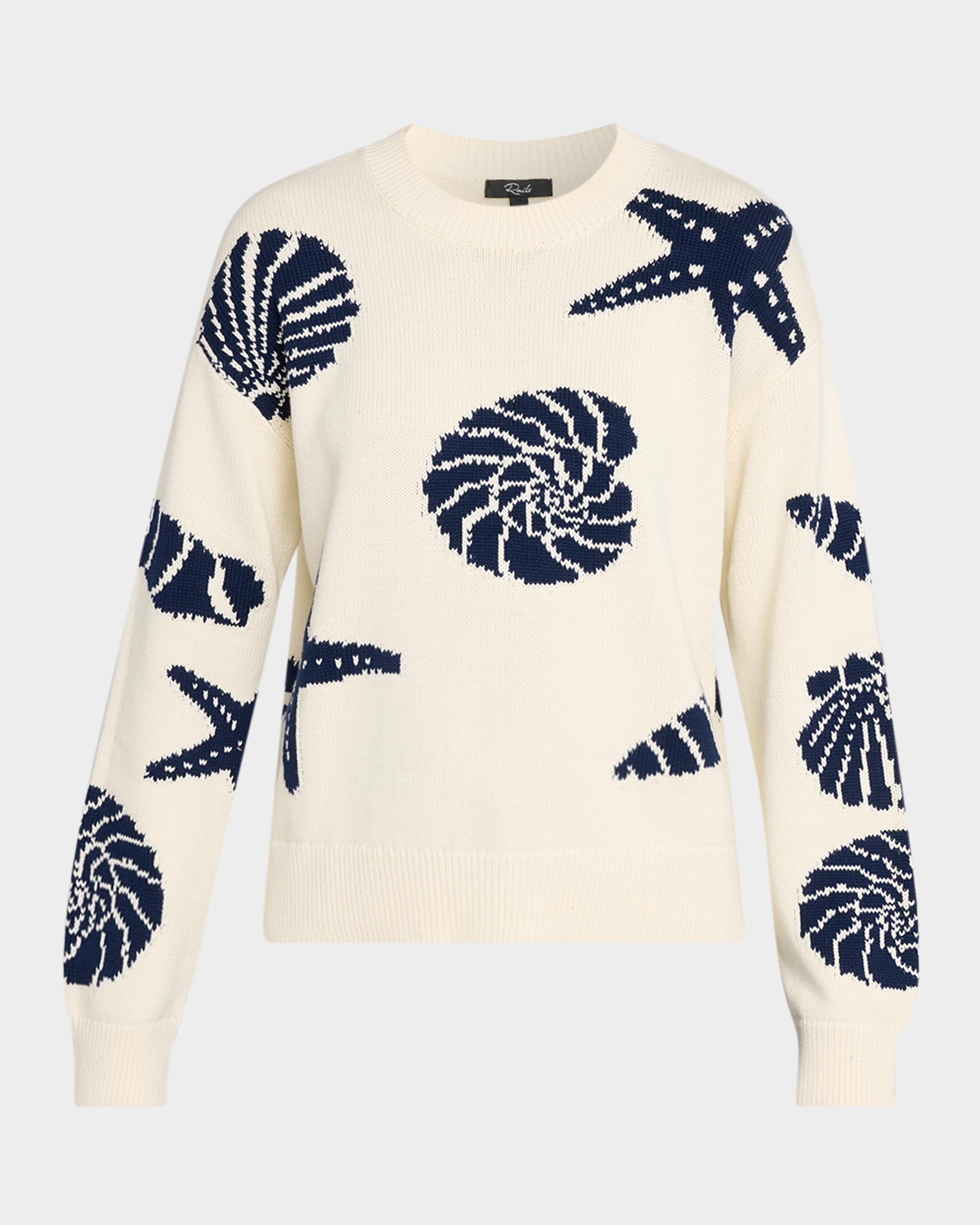 Rails Zoey Seashell Crewneck Sweater | Neiman Marcus