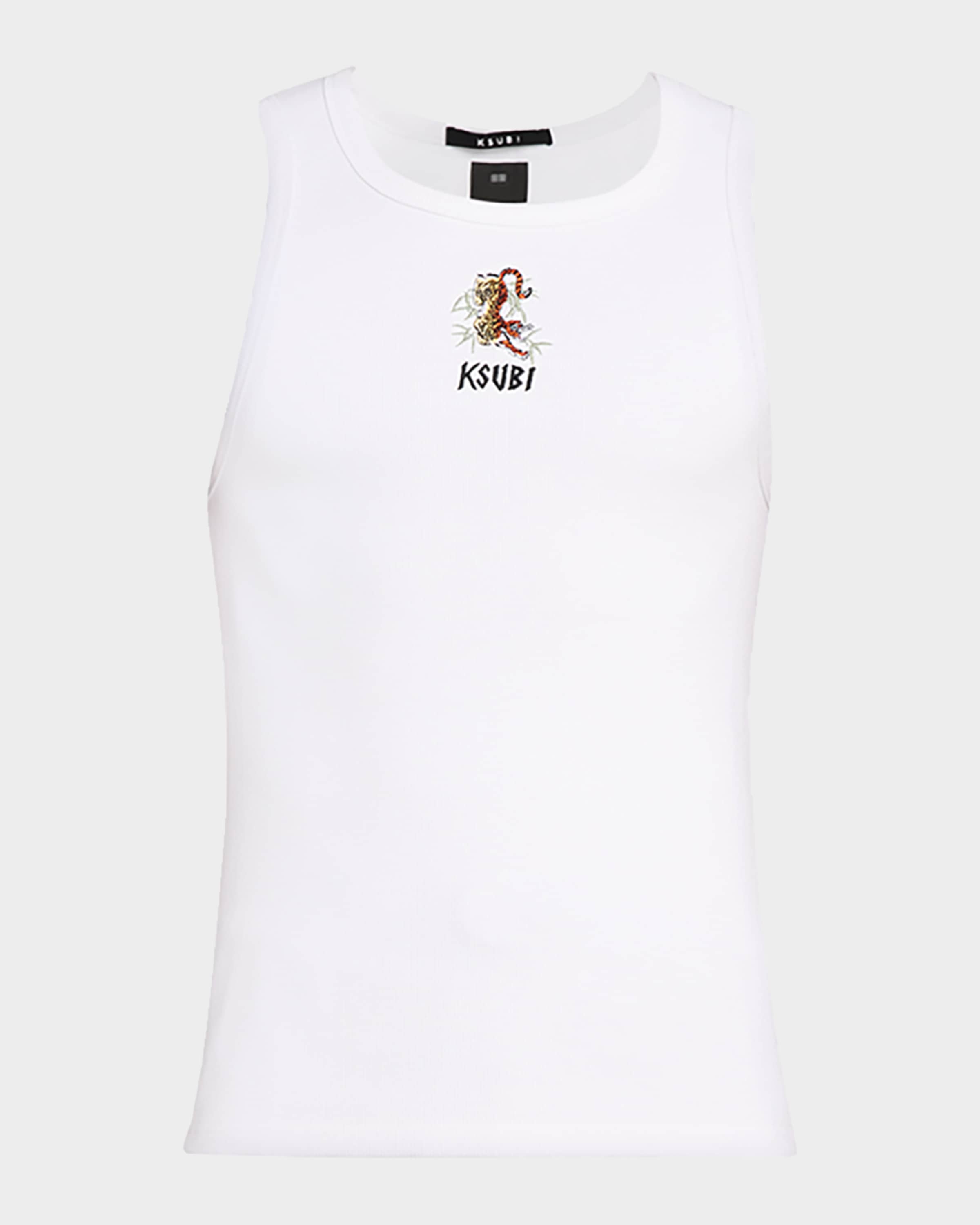トップス 321 Ksubi Men's Graphic Ribbed Cotton Tank | Neiman Marcus