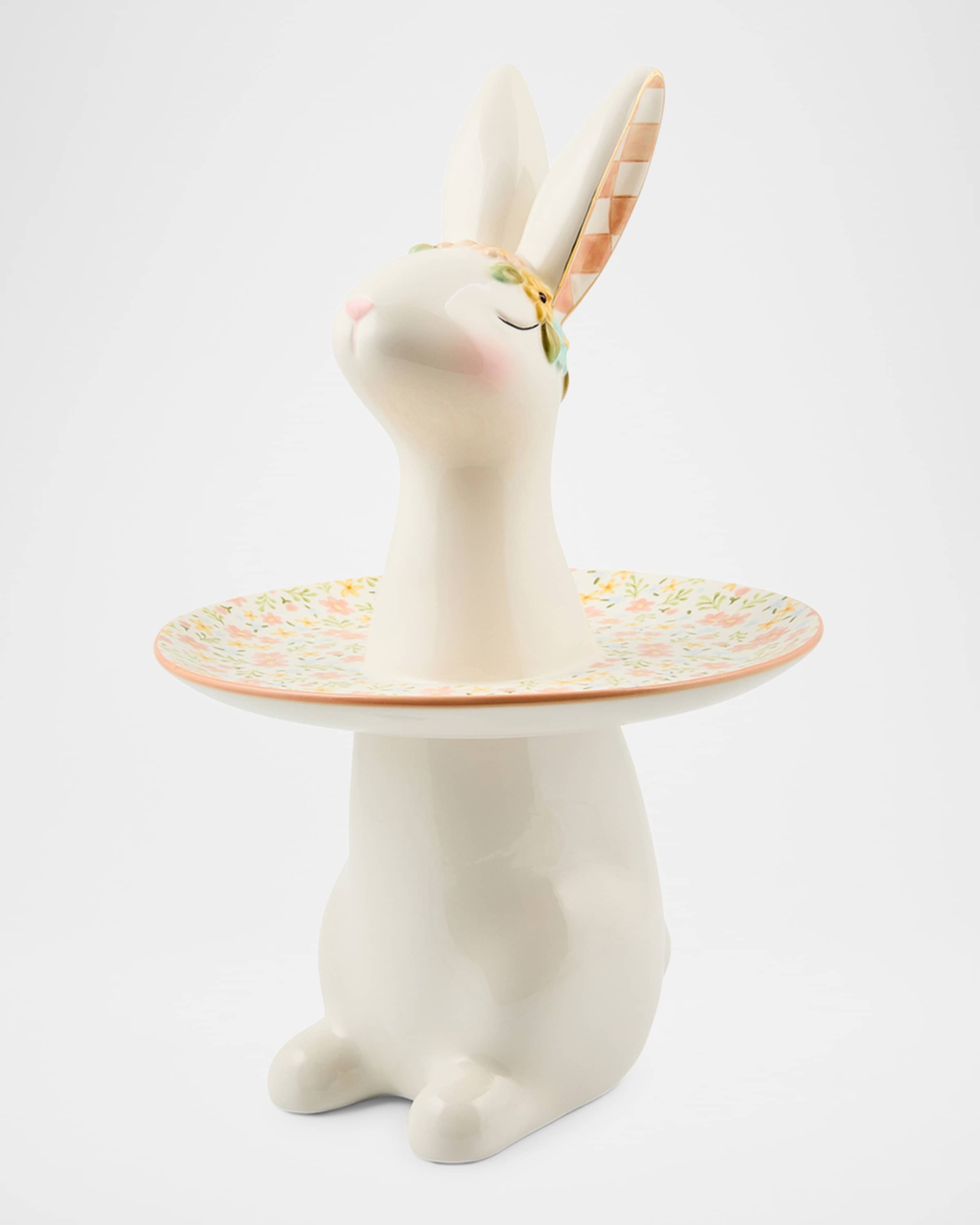 MacKenzie-Childs Posie Patch Rabbit Sweet Stand | Neiman Marcus