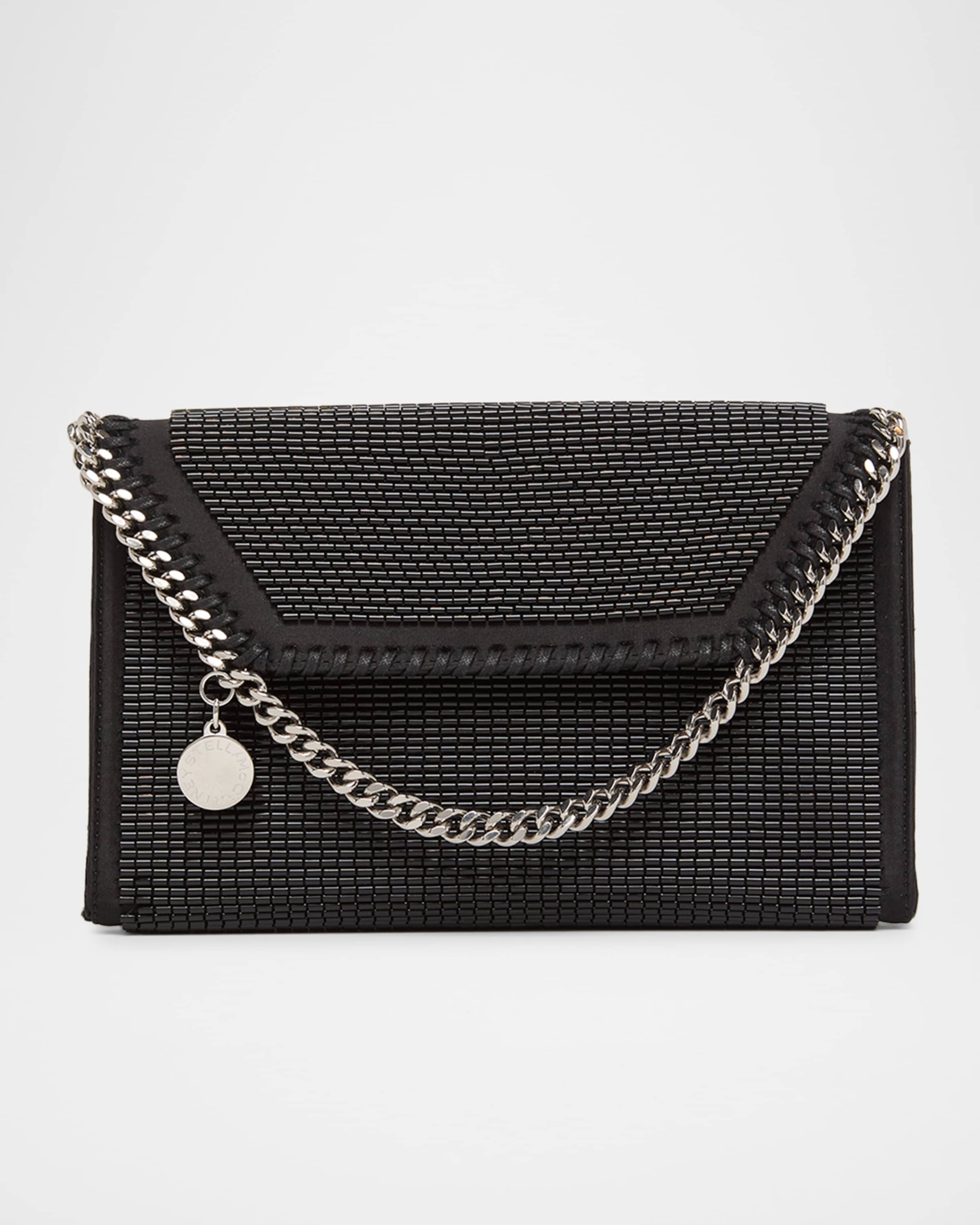 Stella McCartney Falabella Beaded Vegan Leather Wallet | Neiman Marcus