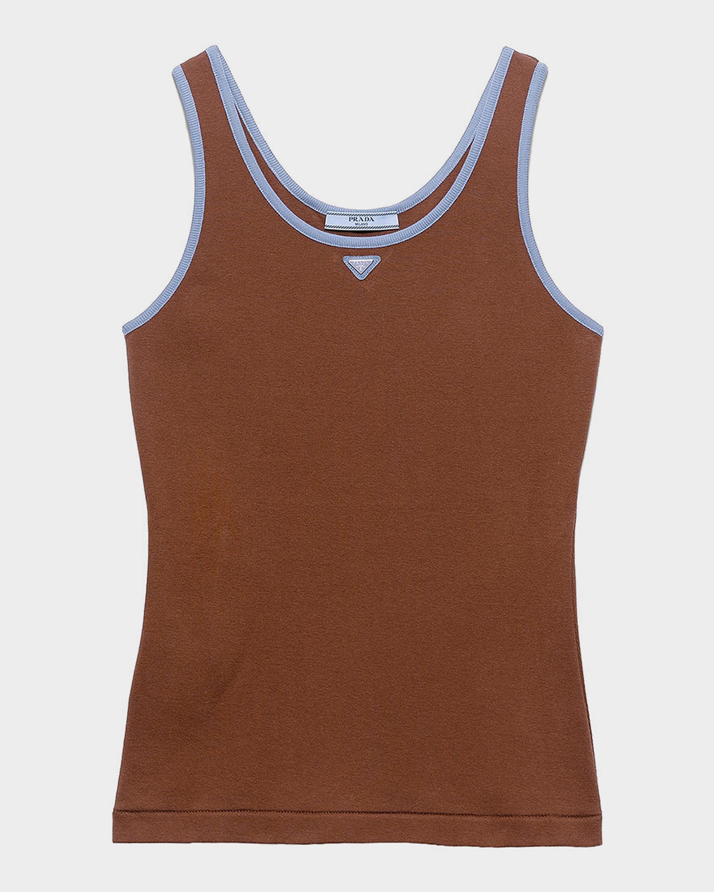 Prada Logo Cotton Tank Top | Neiman Marcus