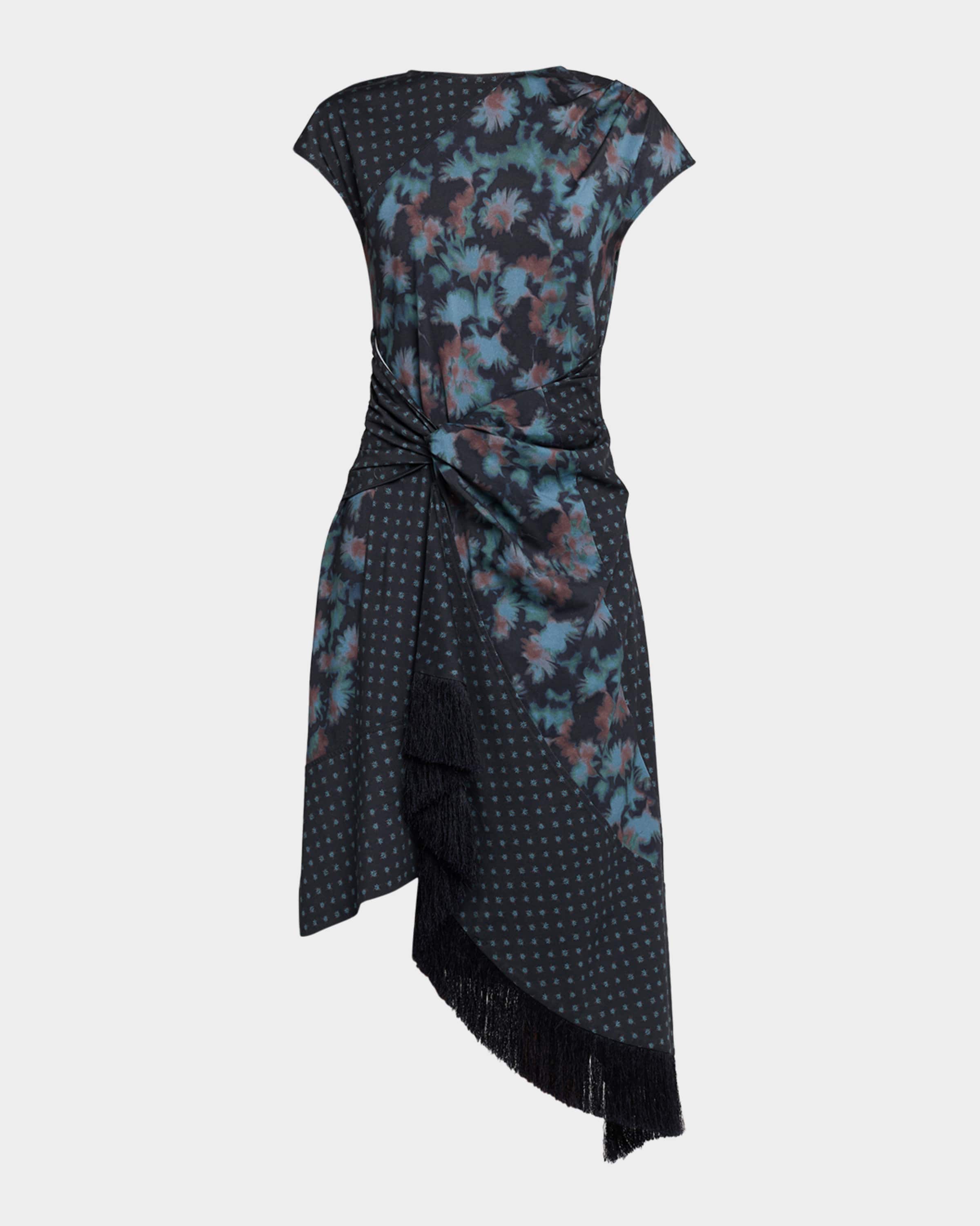 3.1 Phillip Lim Desert Flower Asymmetric Twill Midi Dress | Neiman