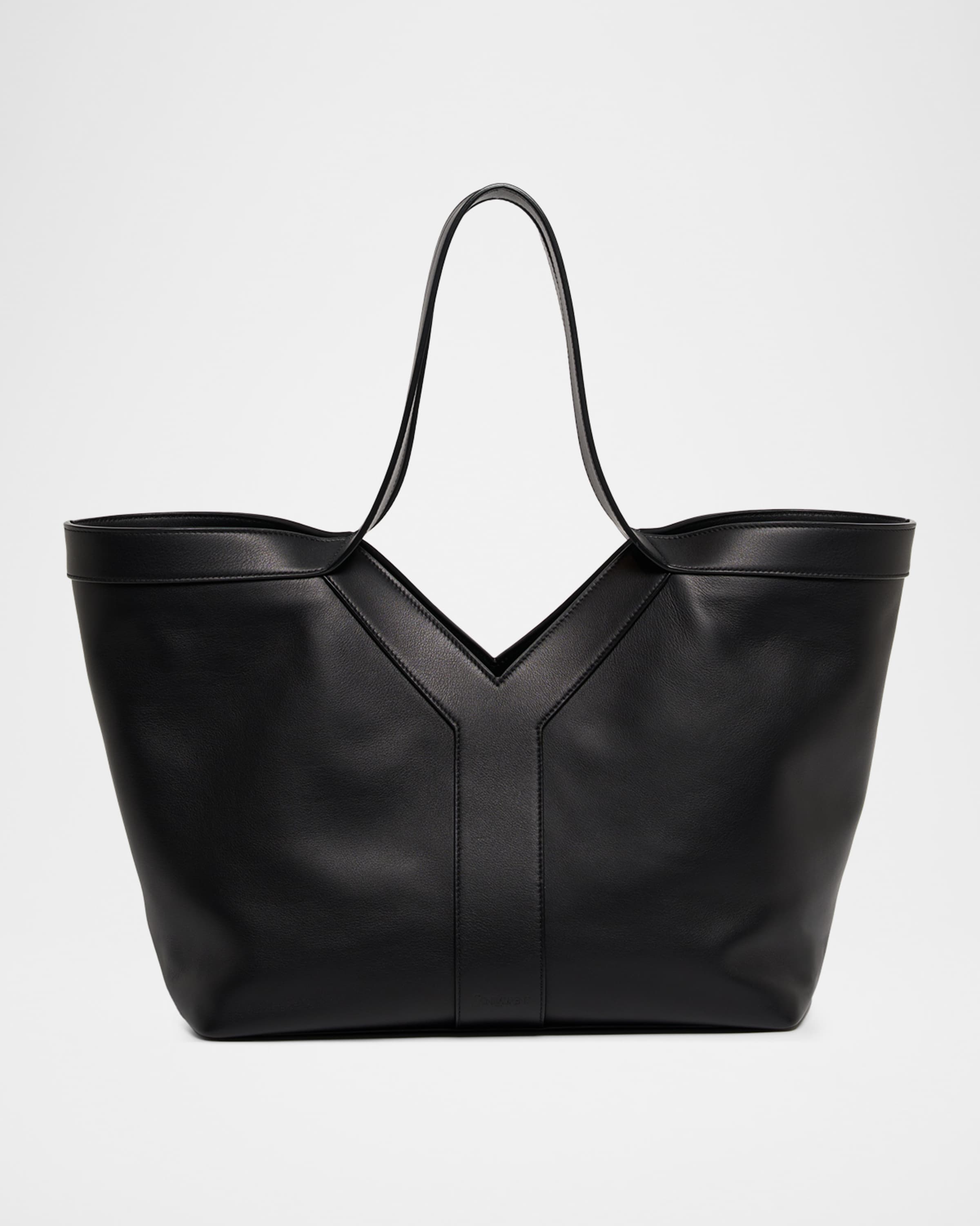 Yves Saint Laurent ミューズ トゥ スタッズ ブラック レザー Saint Laurent Y Small Tote Bag in Leather | Neiman Marcus