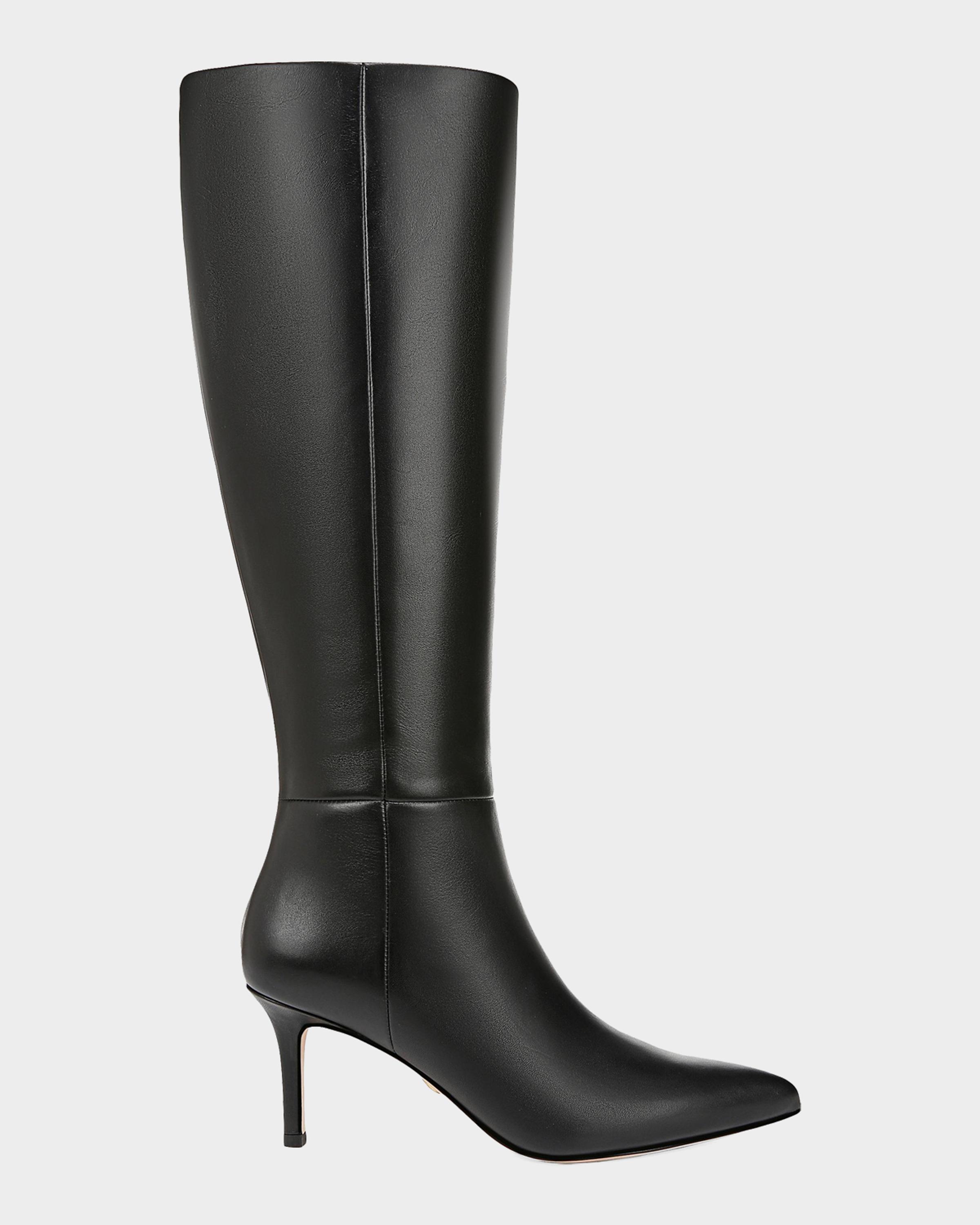 Veronica Beard 70mm Lisa Leather Knee-High Boots | Neiman Marcus