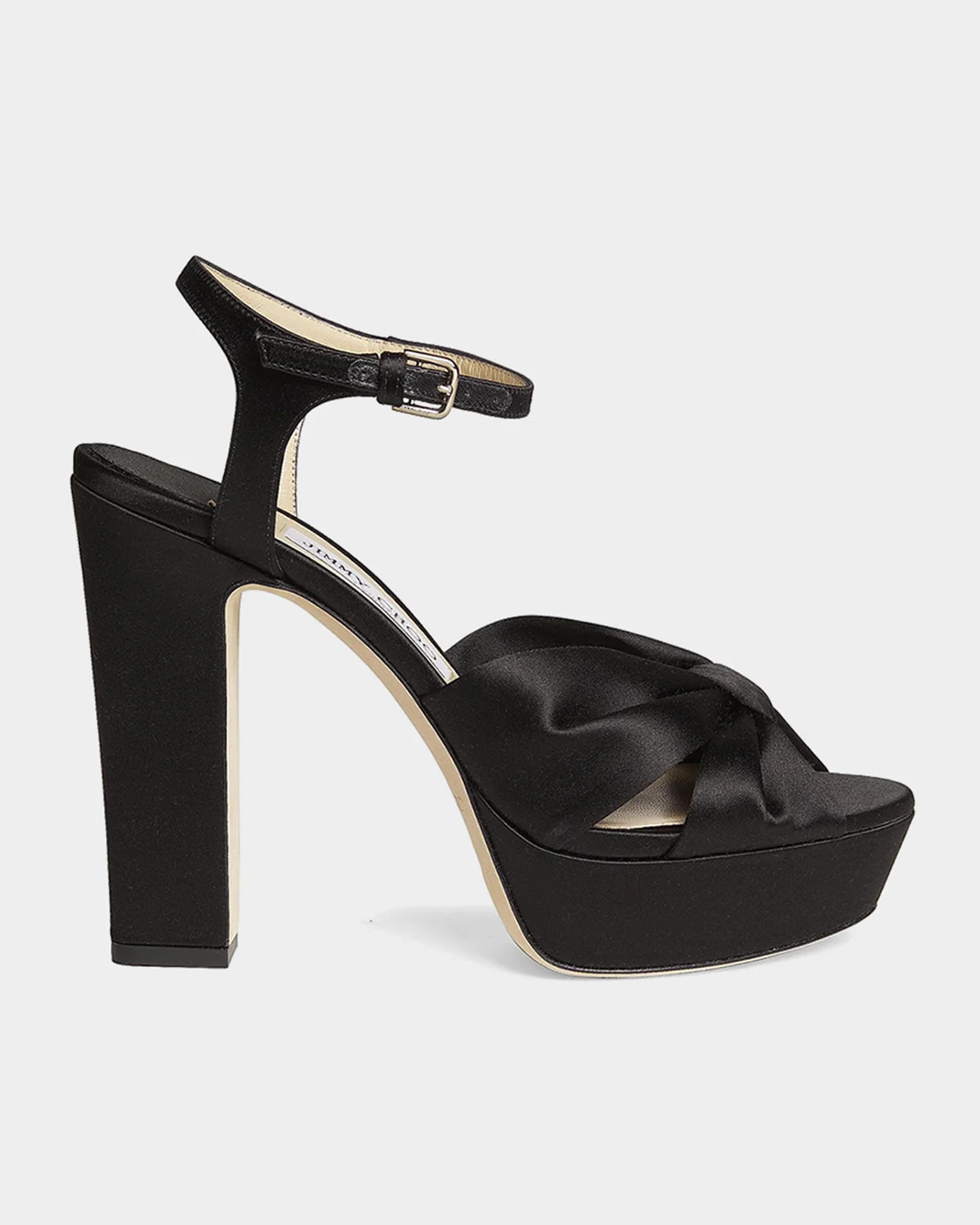 Jimmy Choo 120mm Heloise Satin Platform Sandals | Neiman Marcus
