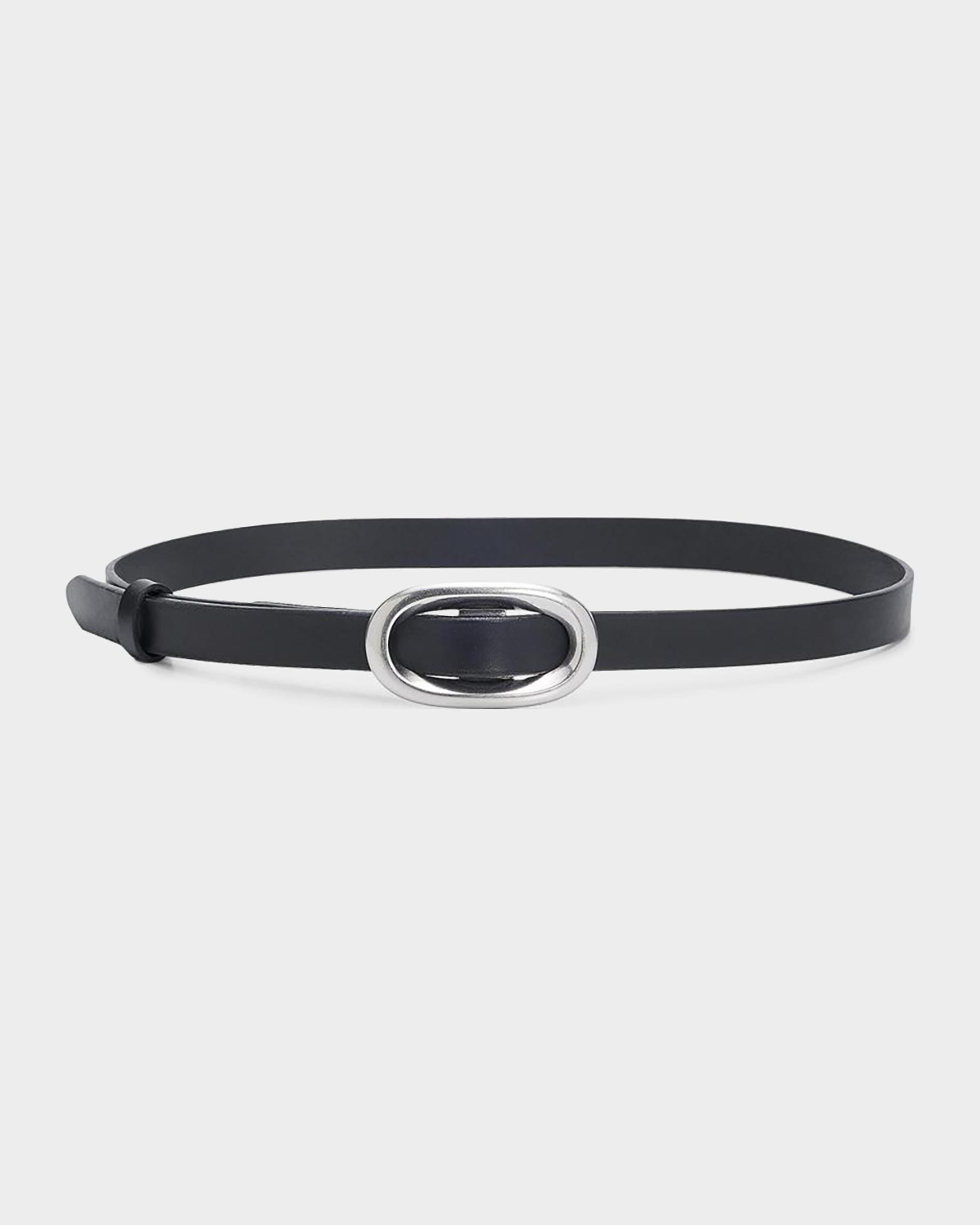 NEW RAG & BONE women\'s mini league leather belt in black rag & bone Women main image 2