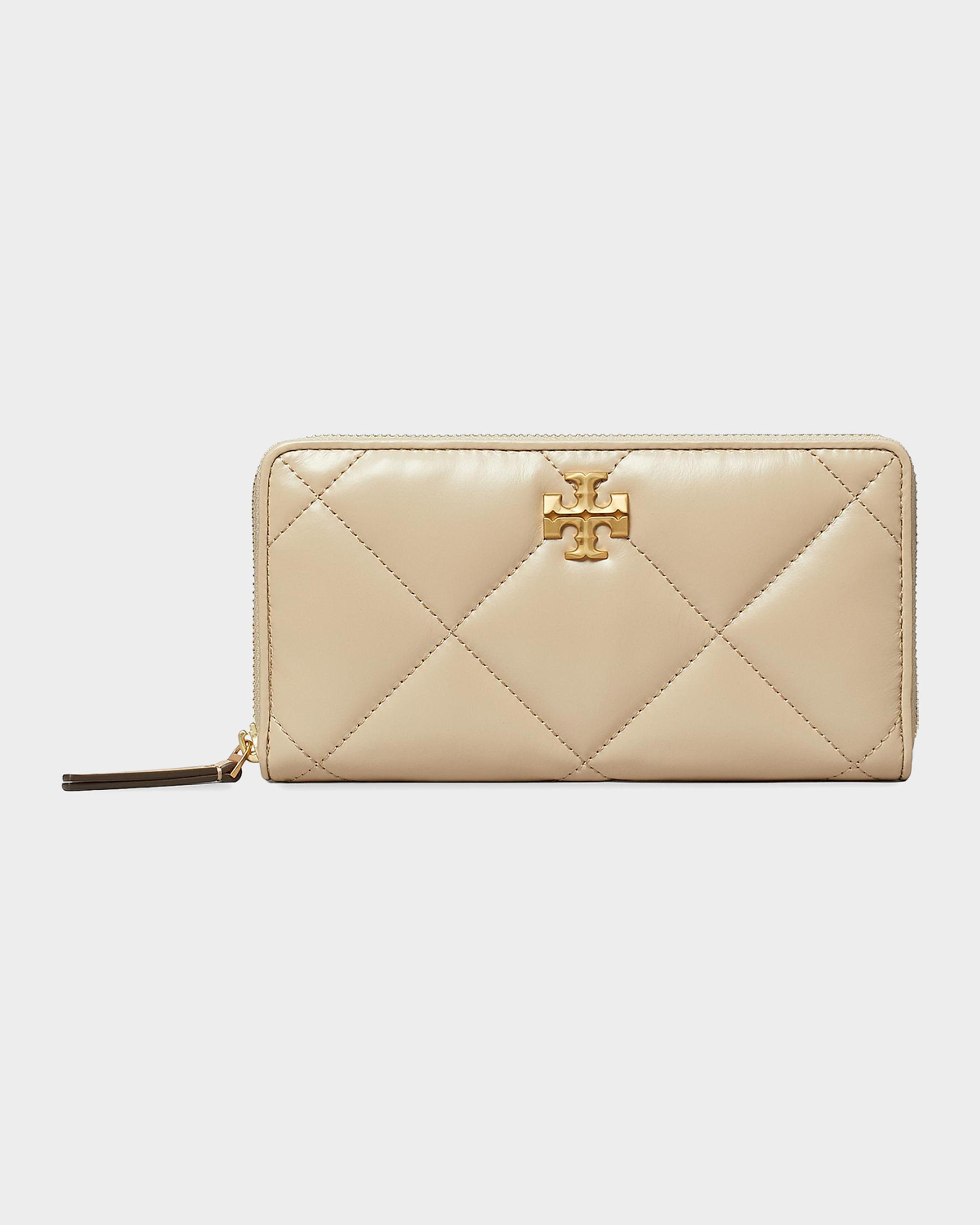 Tory Burch Kira Diamond-Quilted Leather Continental Wallet