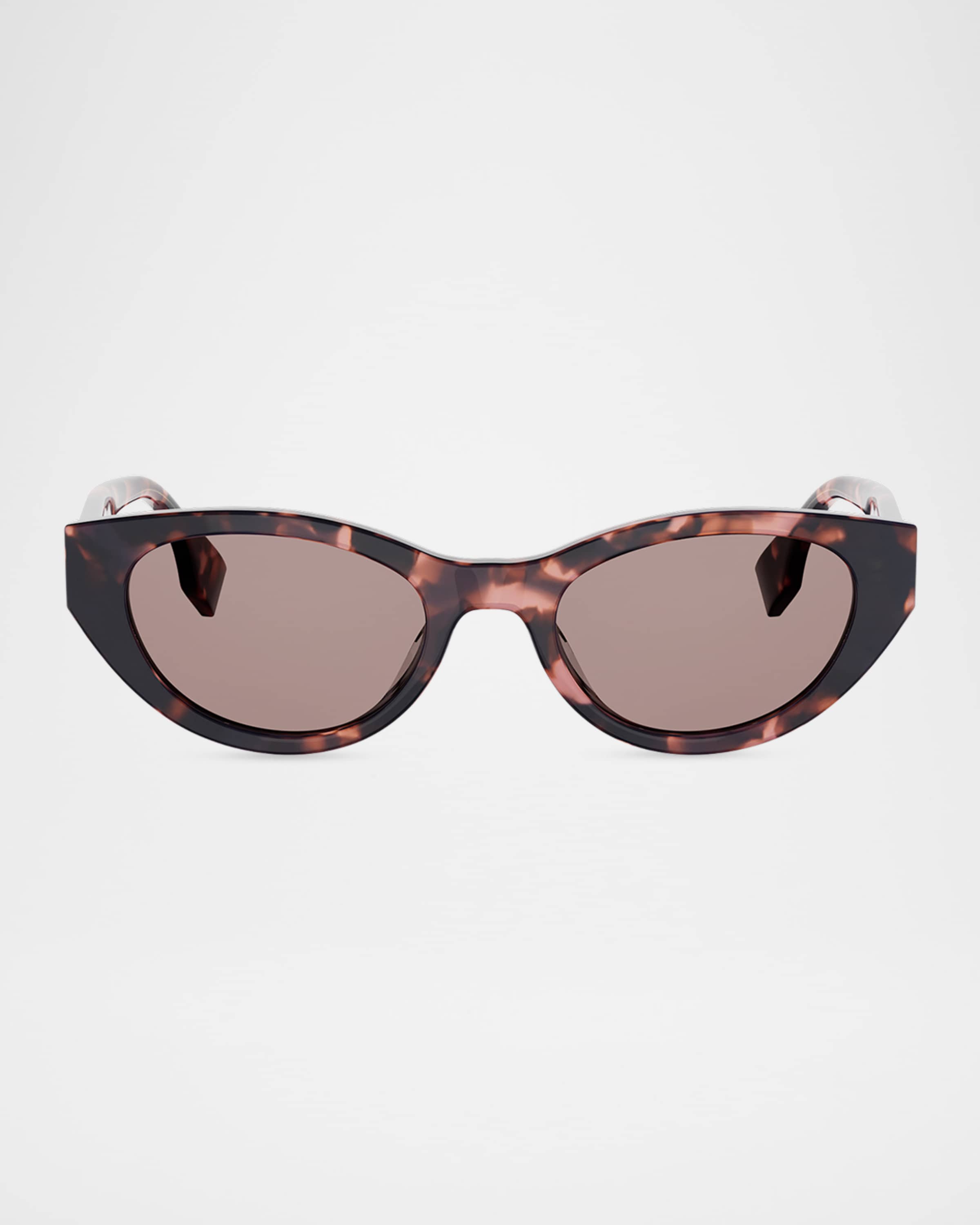 Fendi Lettering 51mm Acetate Cat-Eye Sunglasses | Neiman Marcus