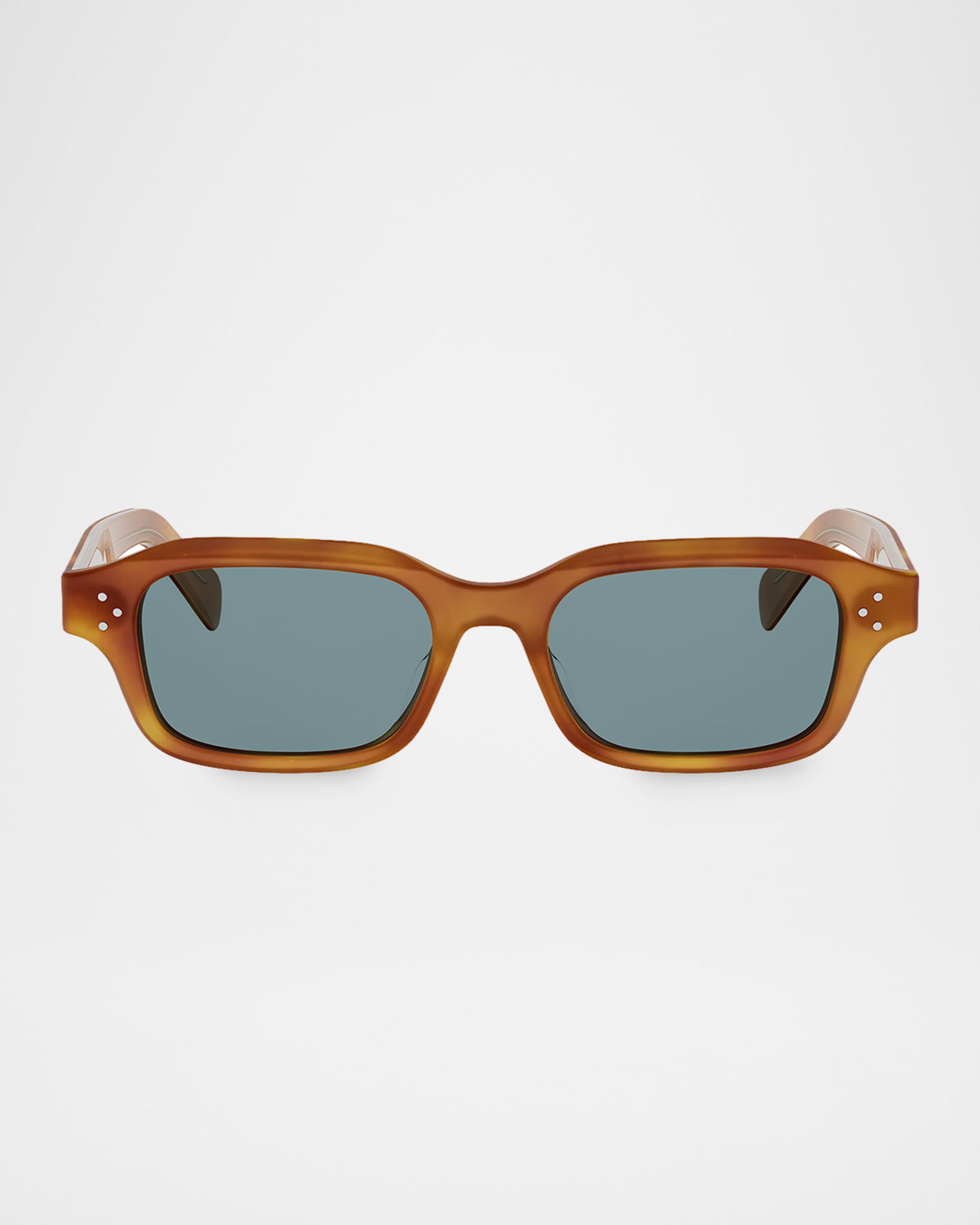 [美品] 3Seconds　3×4 CELINE Men's 3 Dots Acetate Rectangle Sunglasses | Neiman Marcus