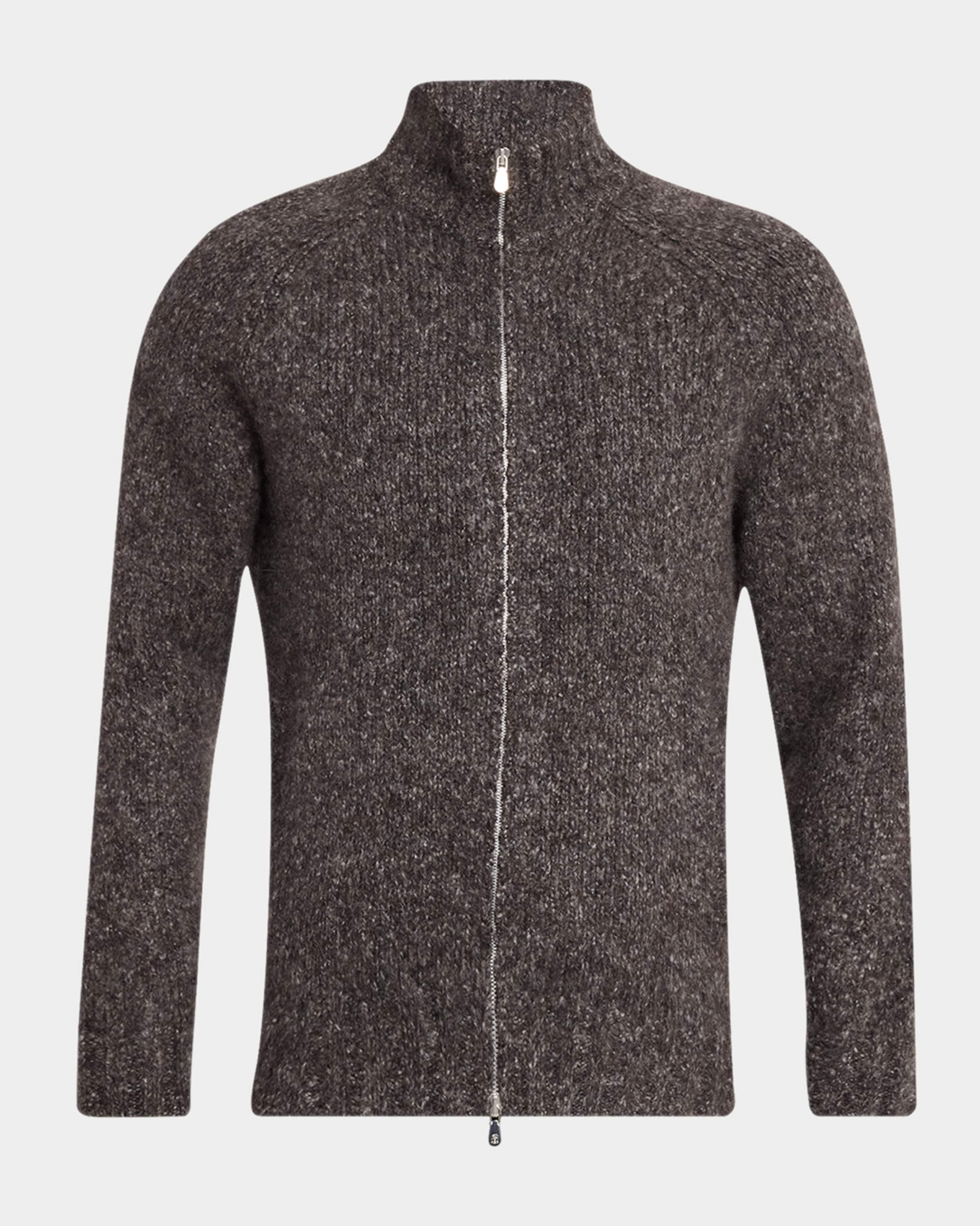 Brunello Cucinelli Men's Cashmere and Silk Melange Full-Zip