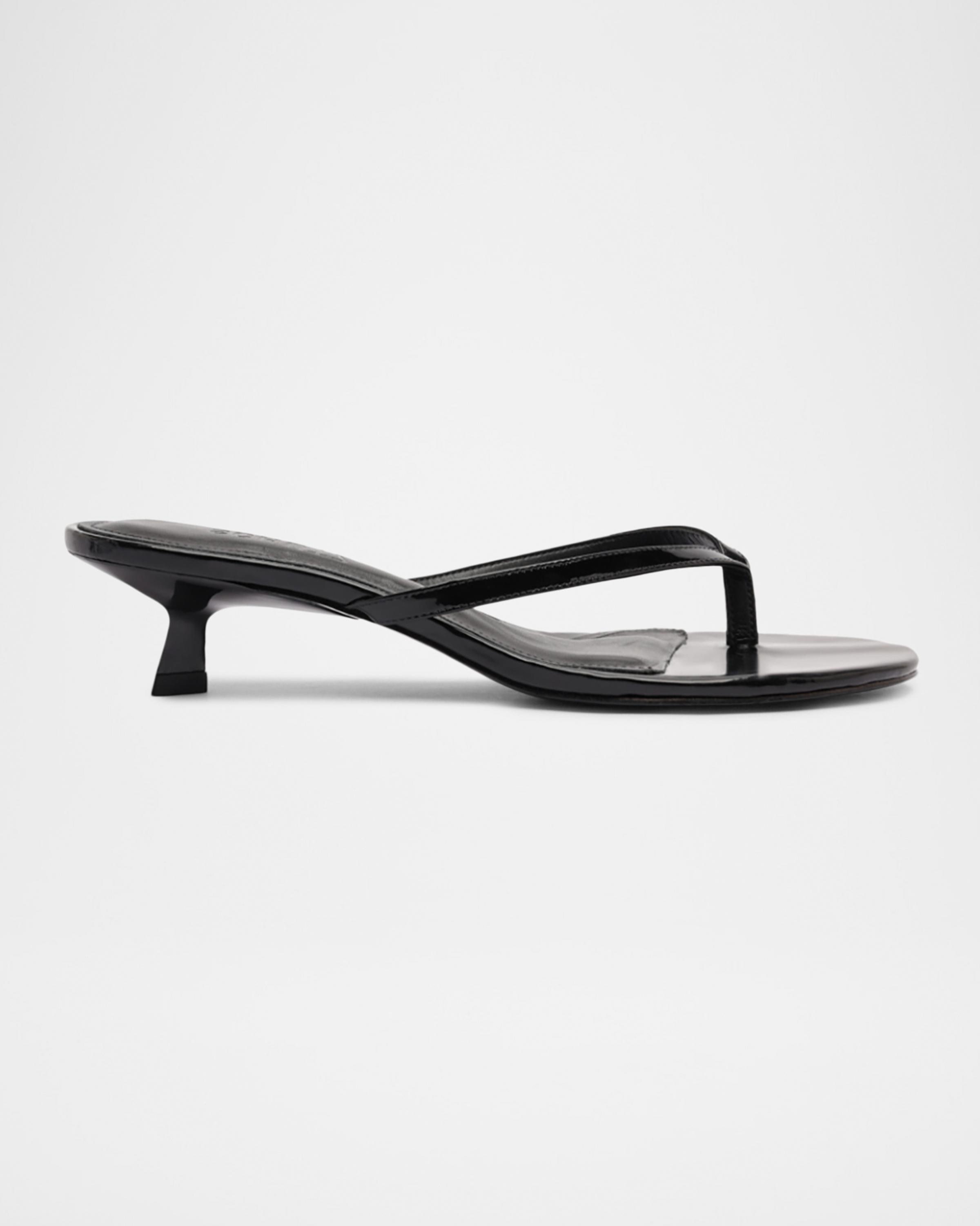 45mm Carolyn Patent Leather Thong Sandals, image 3 of 4
