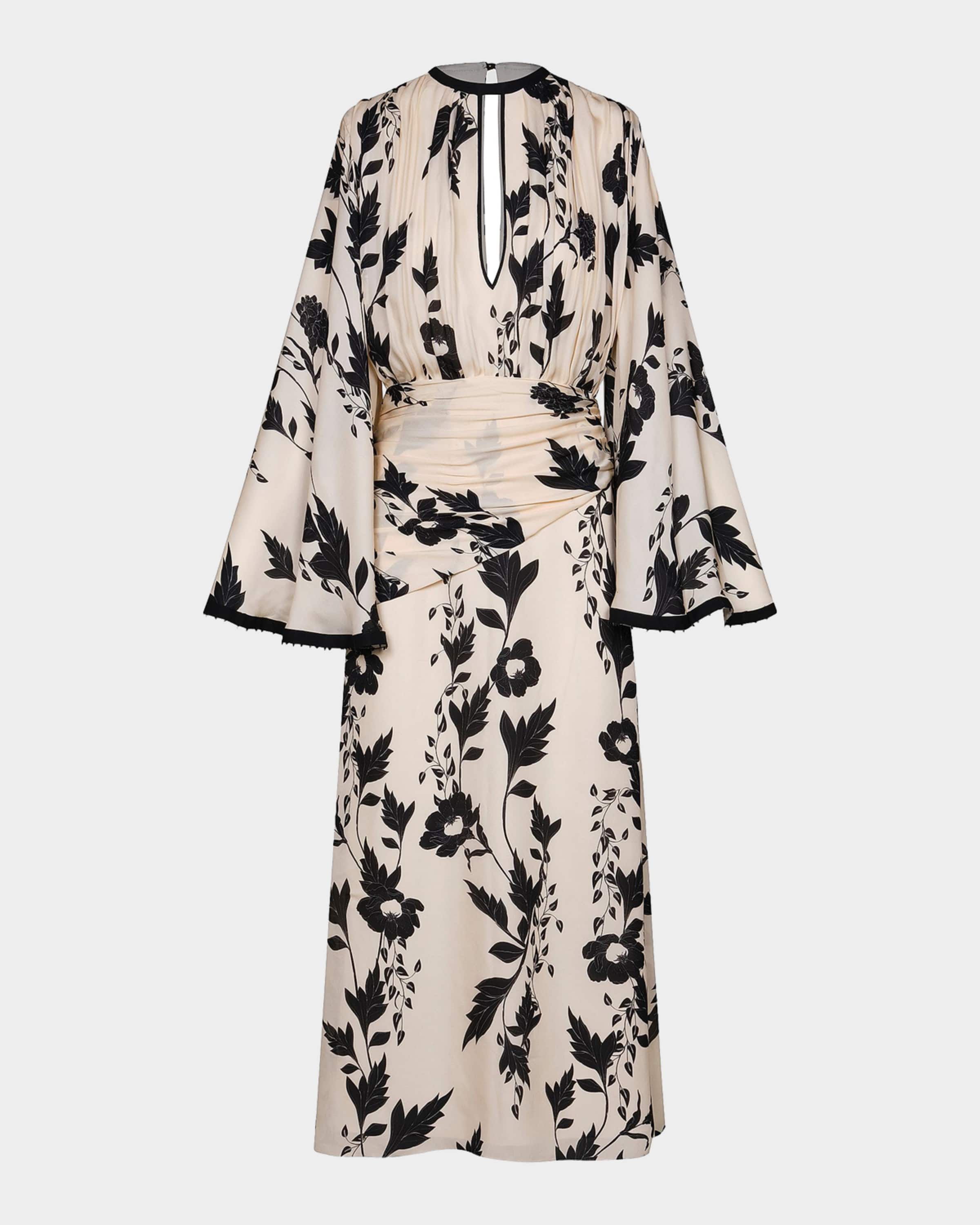 リビアン　マニシャ Johanna Ortiz Pintando En Henna Silk Long-Sleeve Maxi Dress