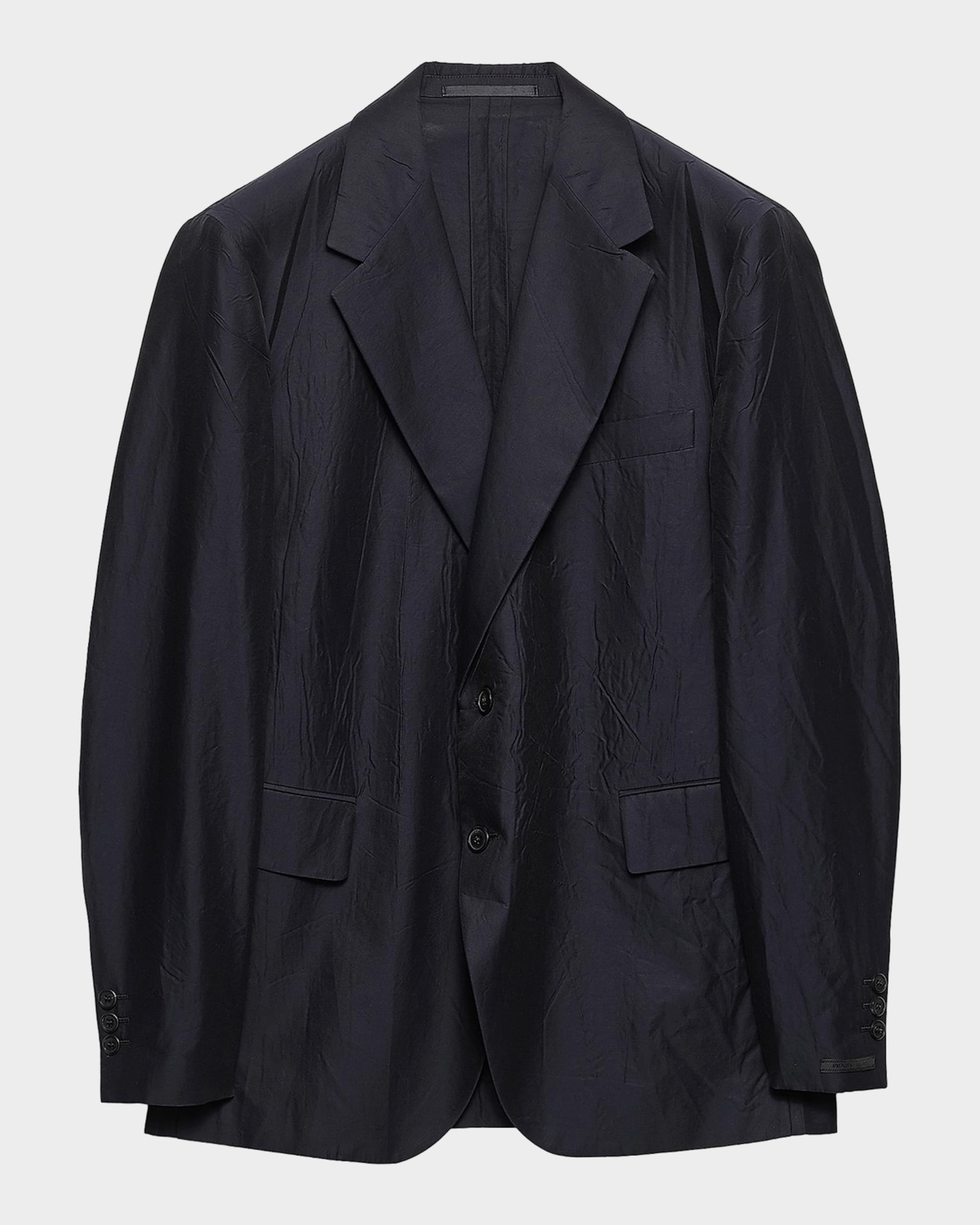 PRADA(プラダ) シルク100%ジャケット Prada Men's Cotton And Silk Textured Single-Breasted Sport Coat