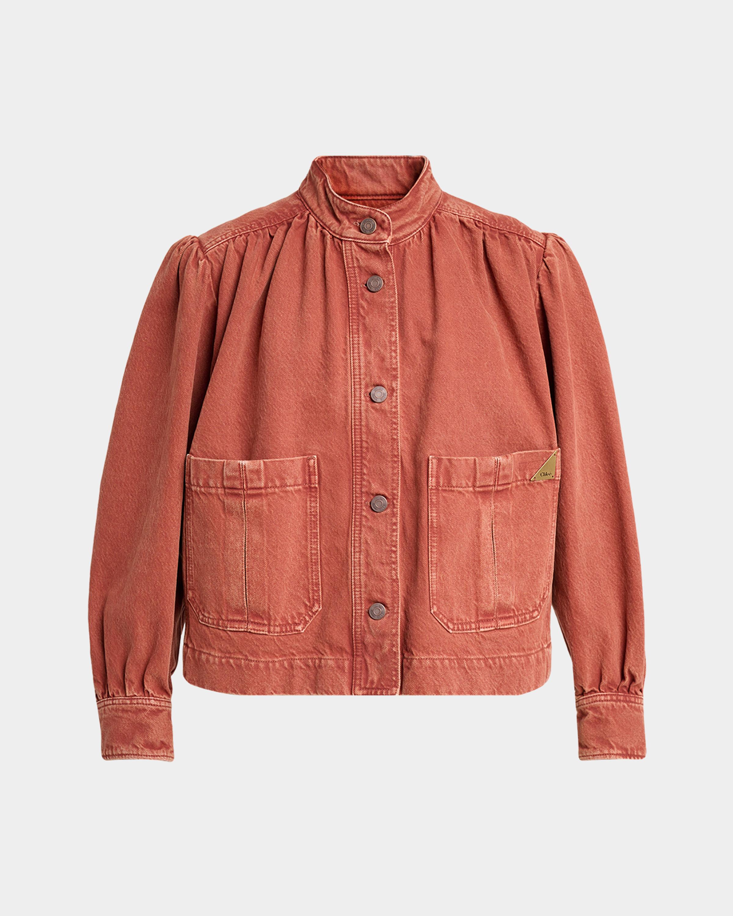 Gathered Denim Jacket