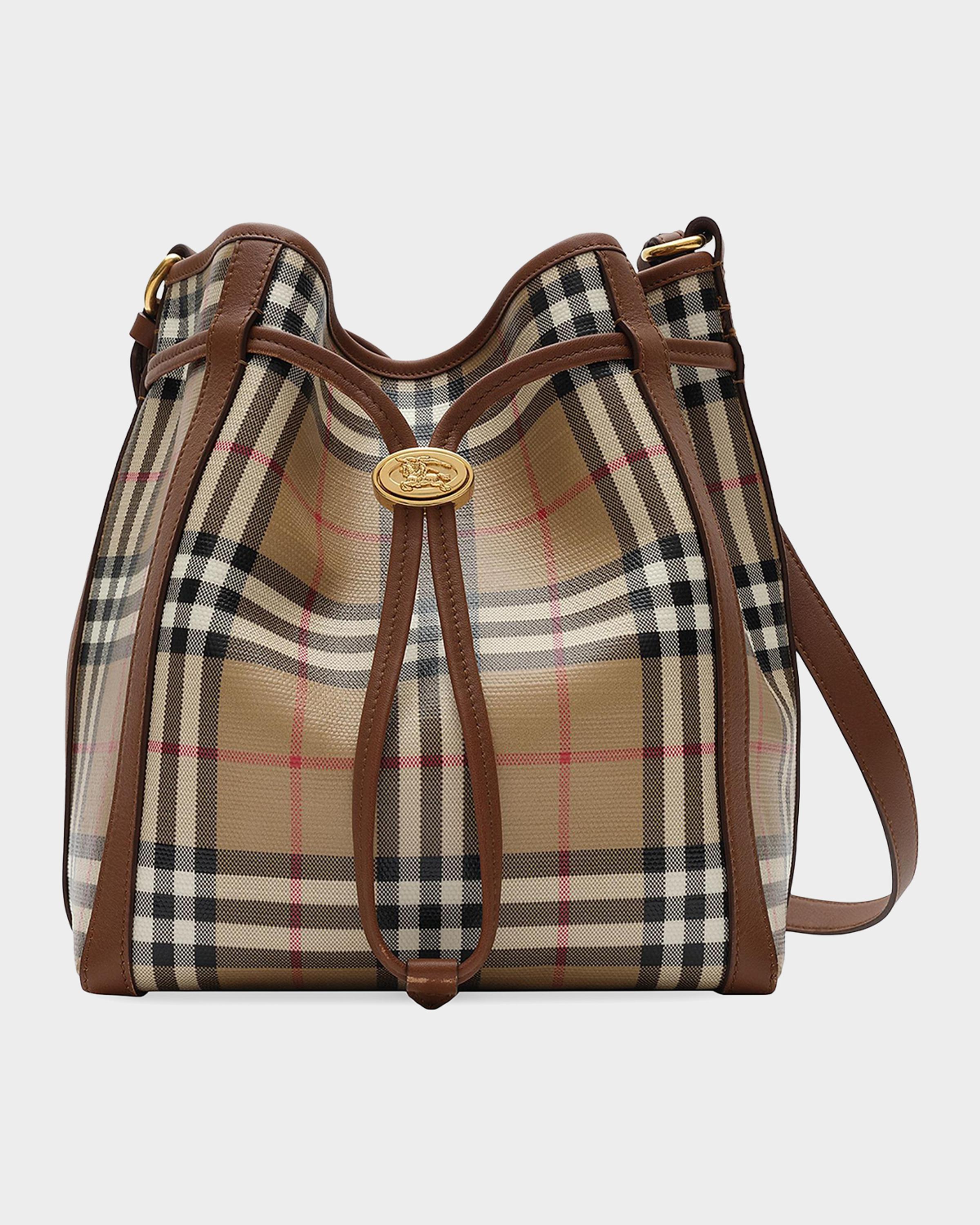 Burberry Mini Check Bucket Bag | Neiman Marcus