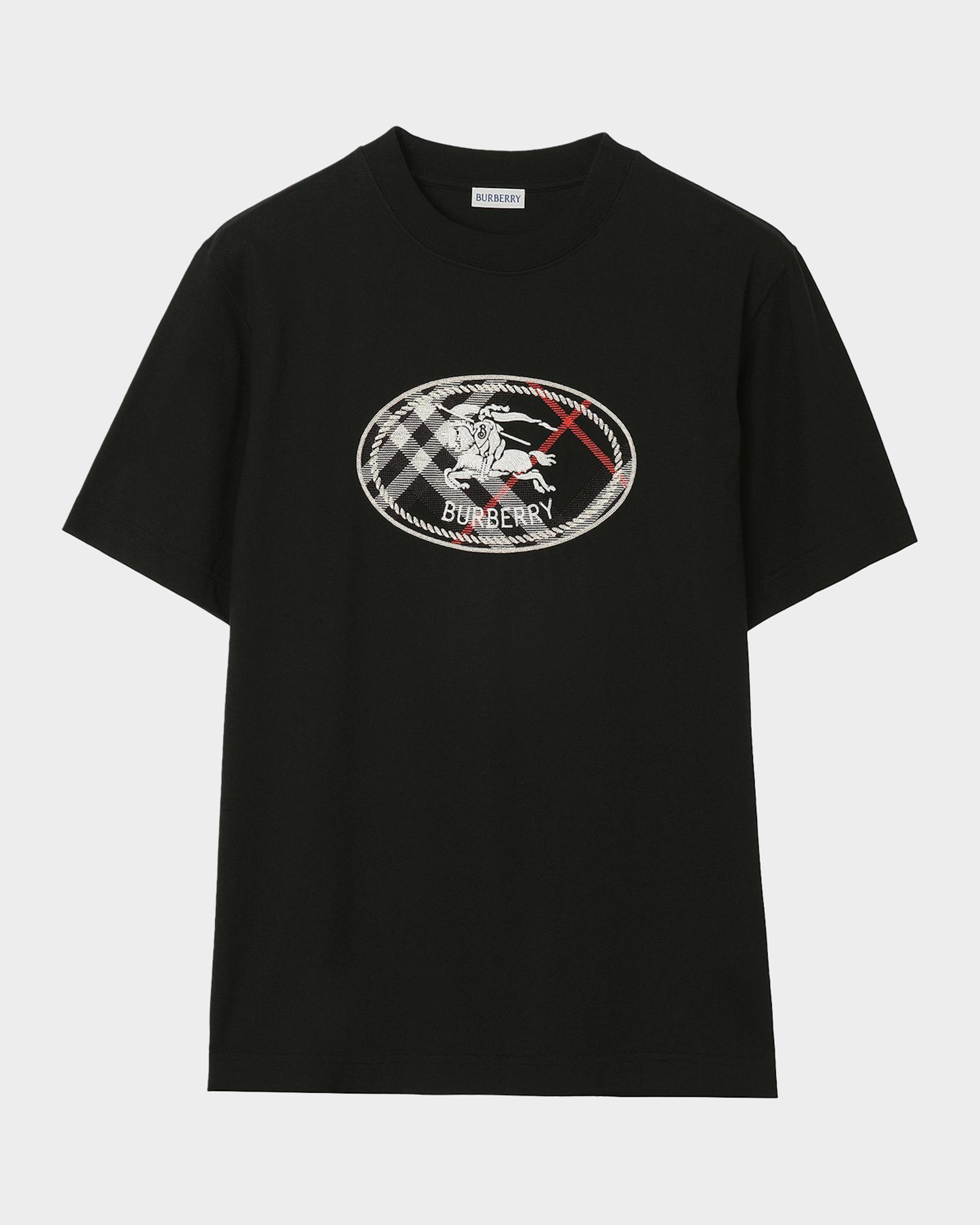 Burberry Men's Ryan EKD Check Cotton T-Shirt | Neiman Marcus