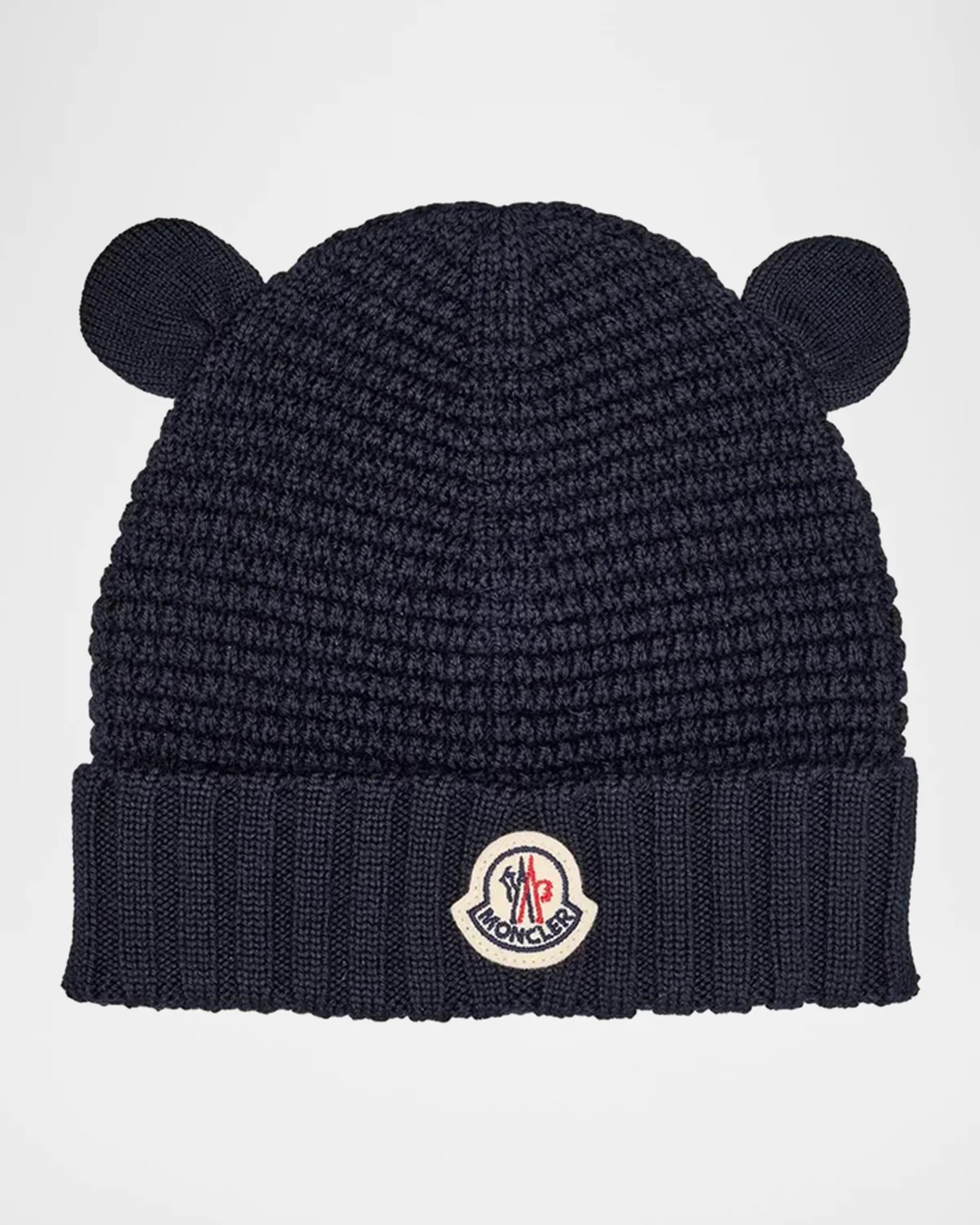 Moncler Kid's Wool Beanie with Teddy Bear Ears | Neiman Marcus