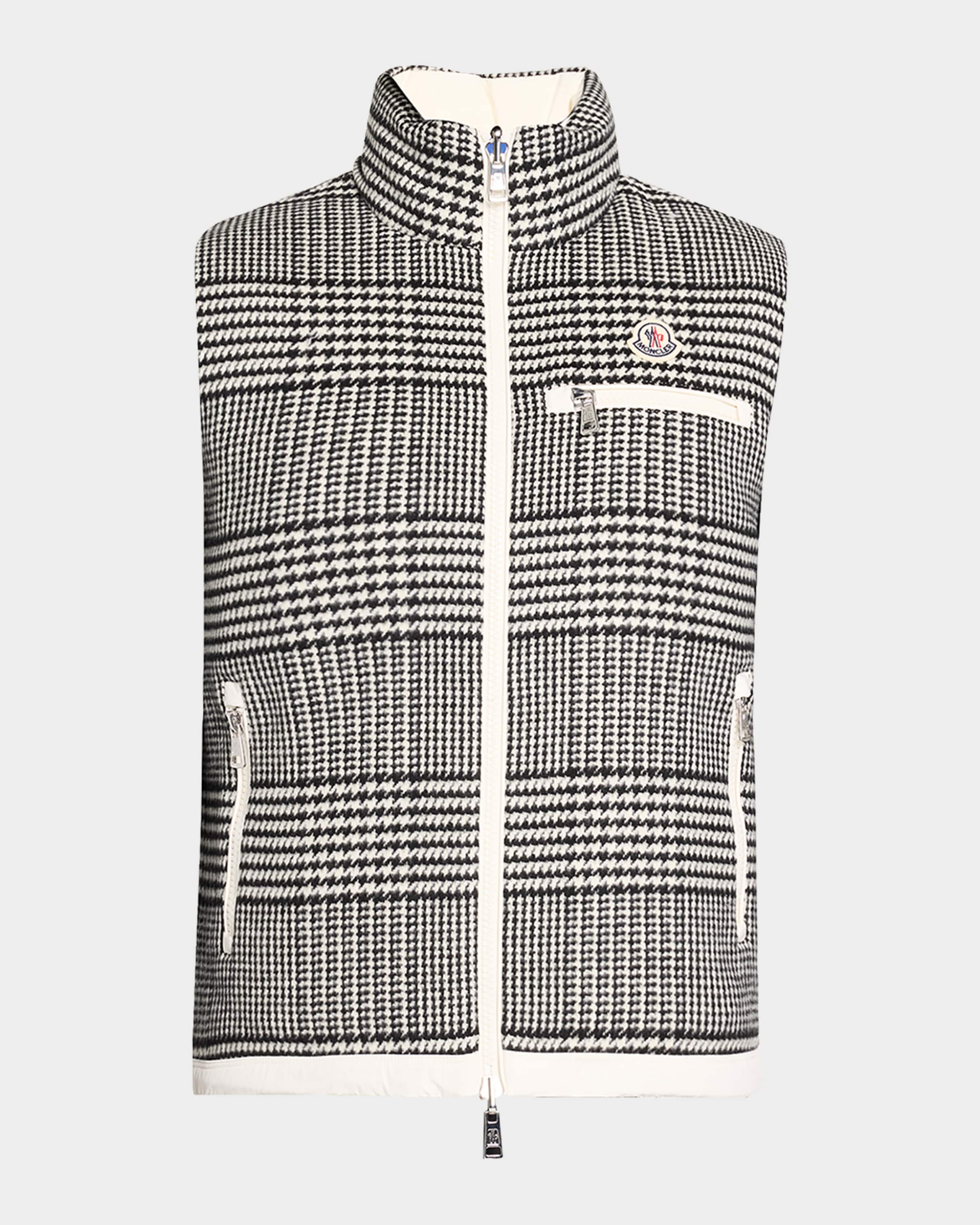 Moncler Men's Gienah Reversible Wool-Blend Down Vest | Neiman Marcus