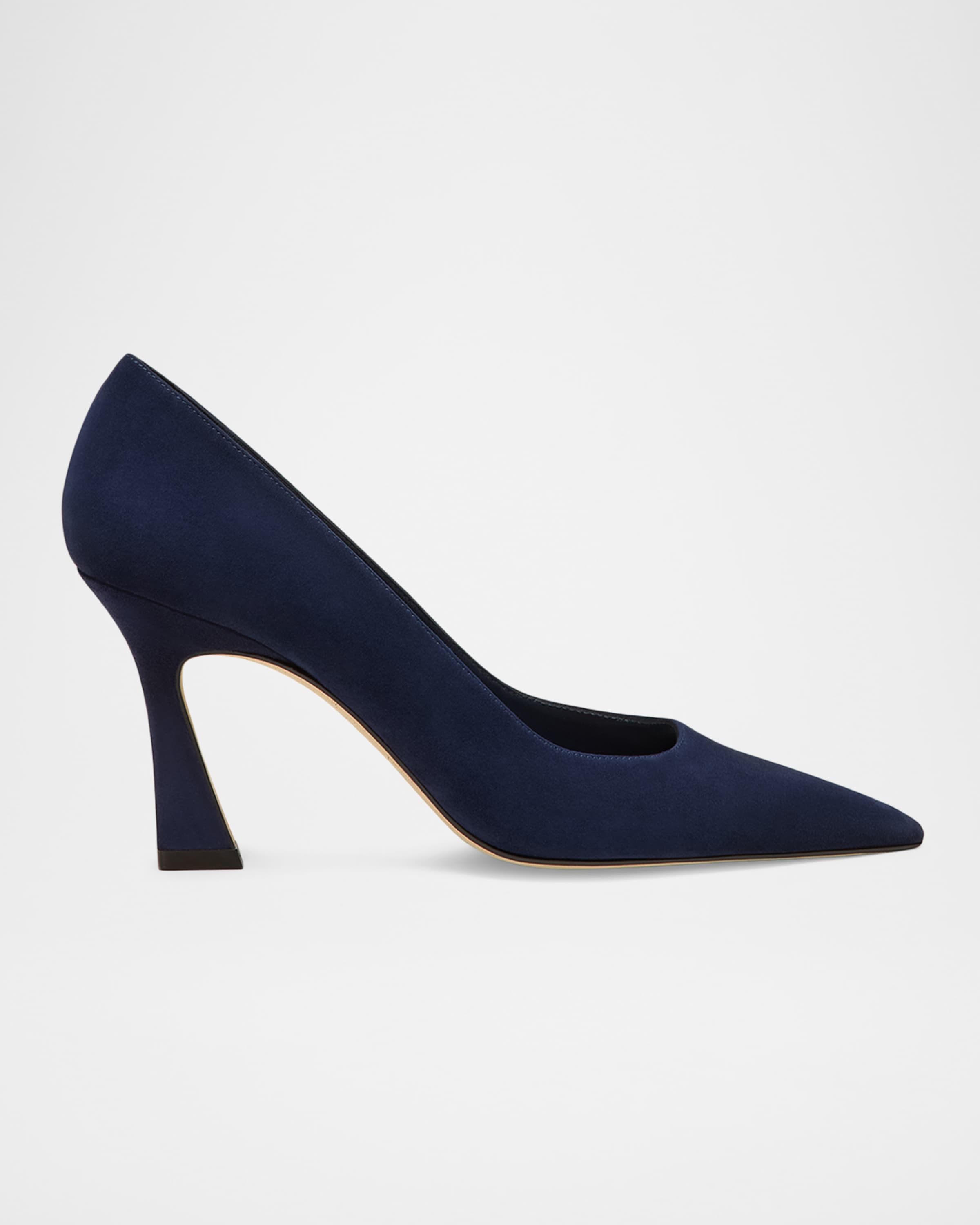 Stuart Weitzman 85mm Vinnie Suede Pumps | Neiman Marcus