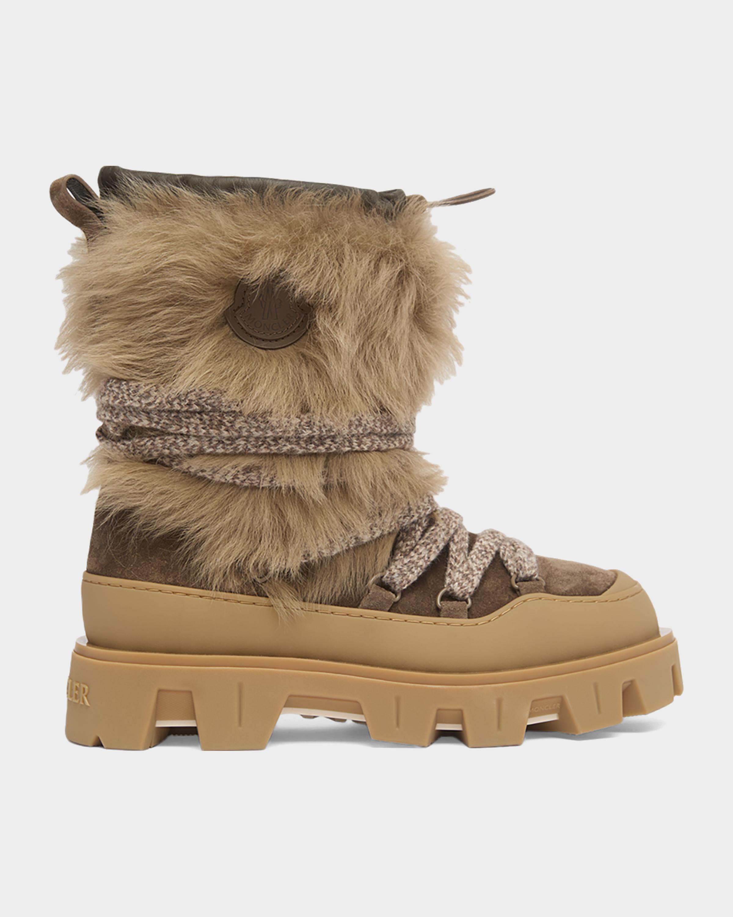 Moncler Peak Apres Shearling and Suede Boots | Neiman Marcus display picture 3