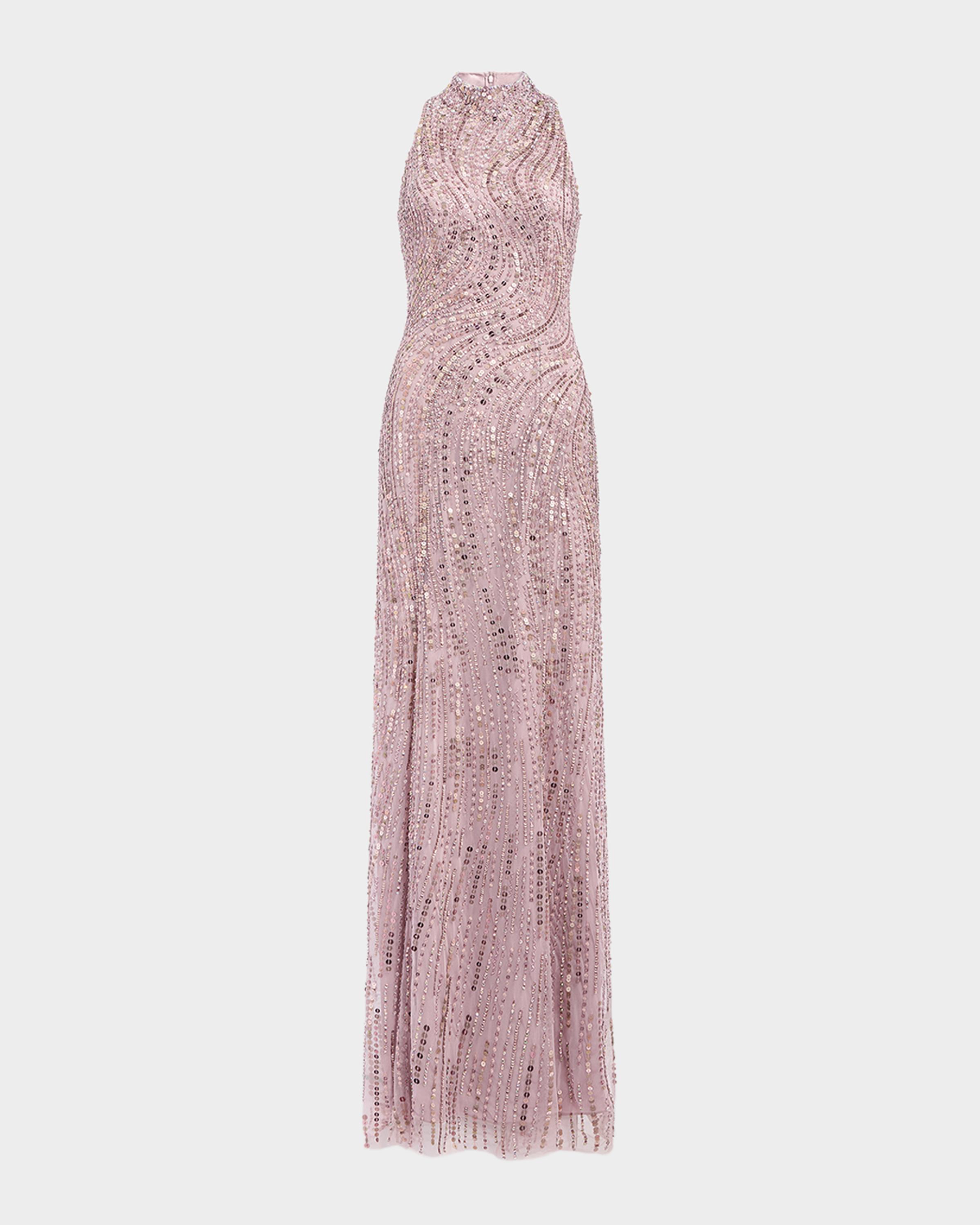 Jenny Packham Cosmea Sequined Halter Gown | Neiman Marcus
