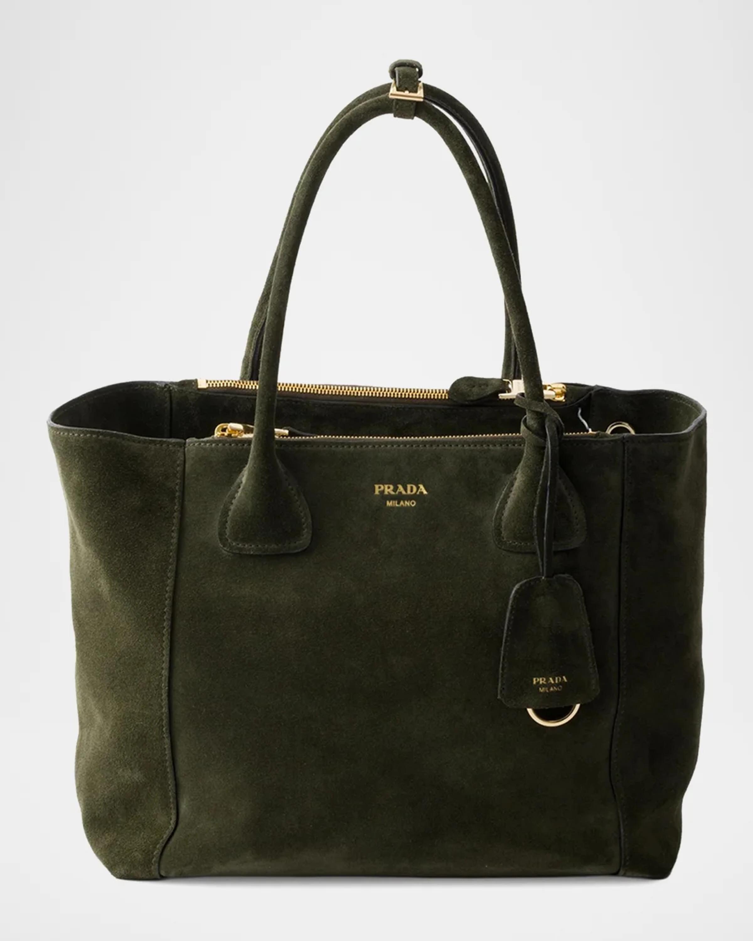 Prada Nova Large Suede Tote Bag | Neiman Marcus