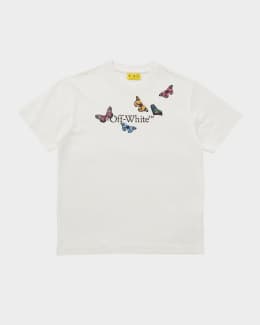 Girl's Bookish Butterfly Logo-Print Short-Sleeve T-Shirt