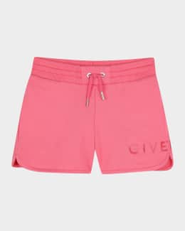 Girl's Logo-Print Fleece Shorts