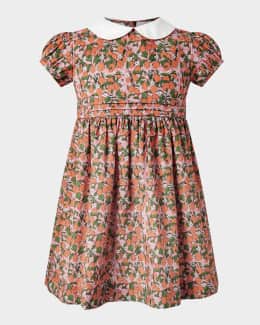 Girl's Clementine-Print A-Line Dress