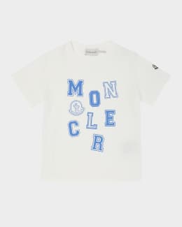 Boy's Scattered Block Letter Logo-Print T-Shirt