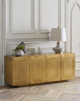 Aged Brass-Covered Sophie Console